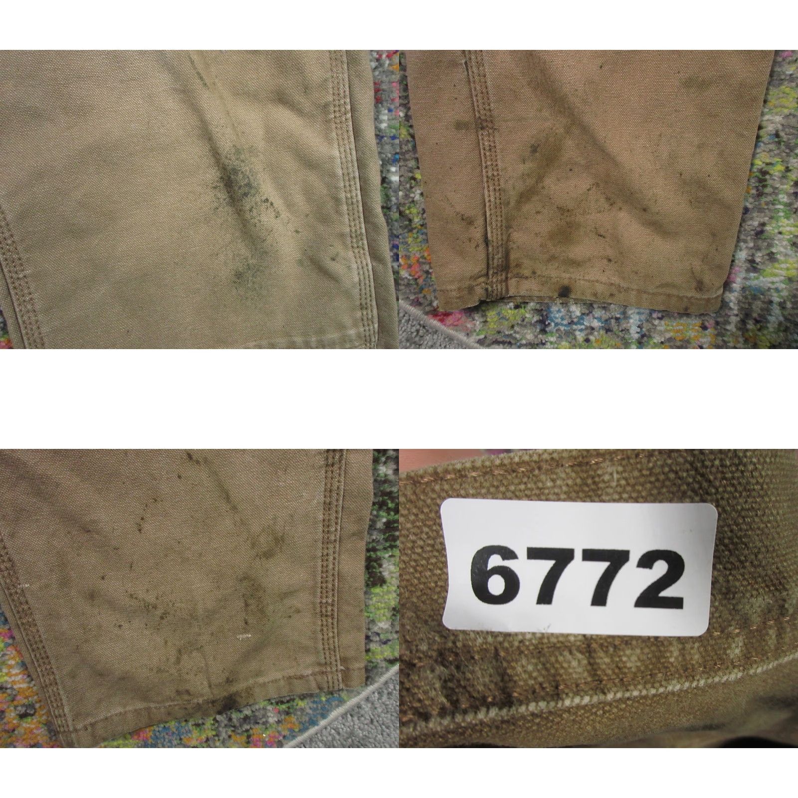 Vintage Key Carpenter Jeans Mens 36x32 Brown Canvas Distressed 5-Pocket Straight Leg Workwear Denim Cotton Size US 36 / EU 52 - 9 Thumbnail
