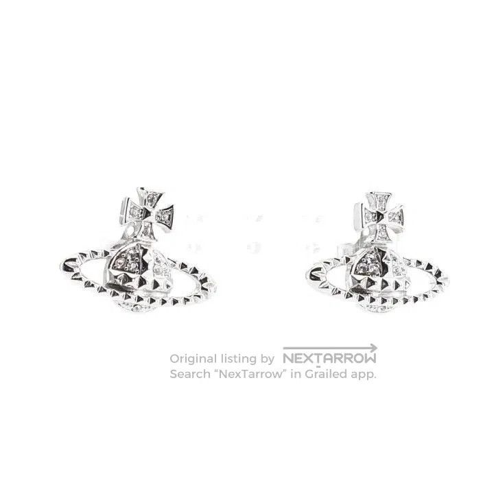 Vivienne Westwood Vivienne Westwood Saturn Crystal Stud Earrings Size ONE SIZE - 1 Thumbnail