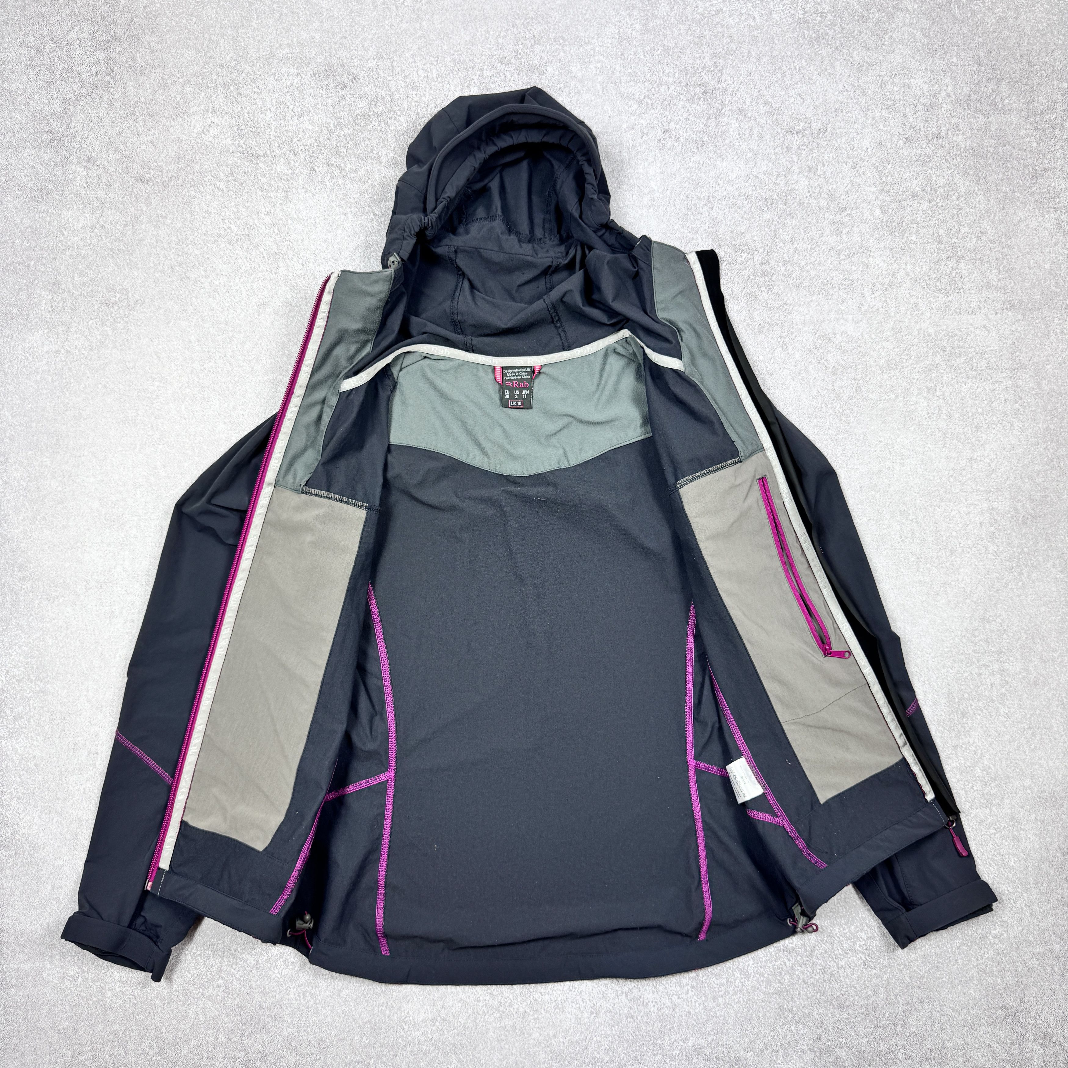 Rab Women`s RAB SAWTOOTH HOODIE GRAY RAIN JACKET SIZE S / 38 Size S / US 4 / IT 40 - 7 Thumbnail