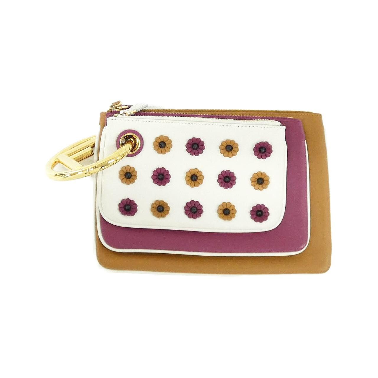 Fendi Fendi Fendi Triplette Leather Clutch Leather Vanity Bag 8BS001 A1FS DUTY FREE for USA Size ONE SIZE - 1 Thumbnail