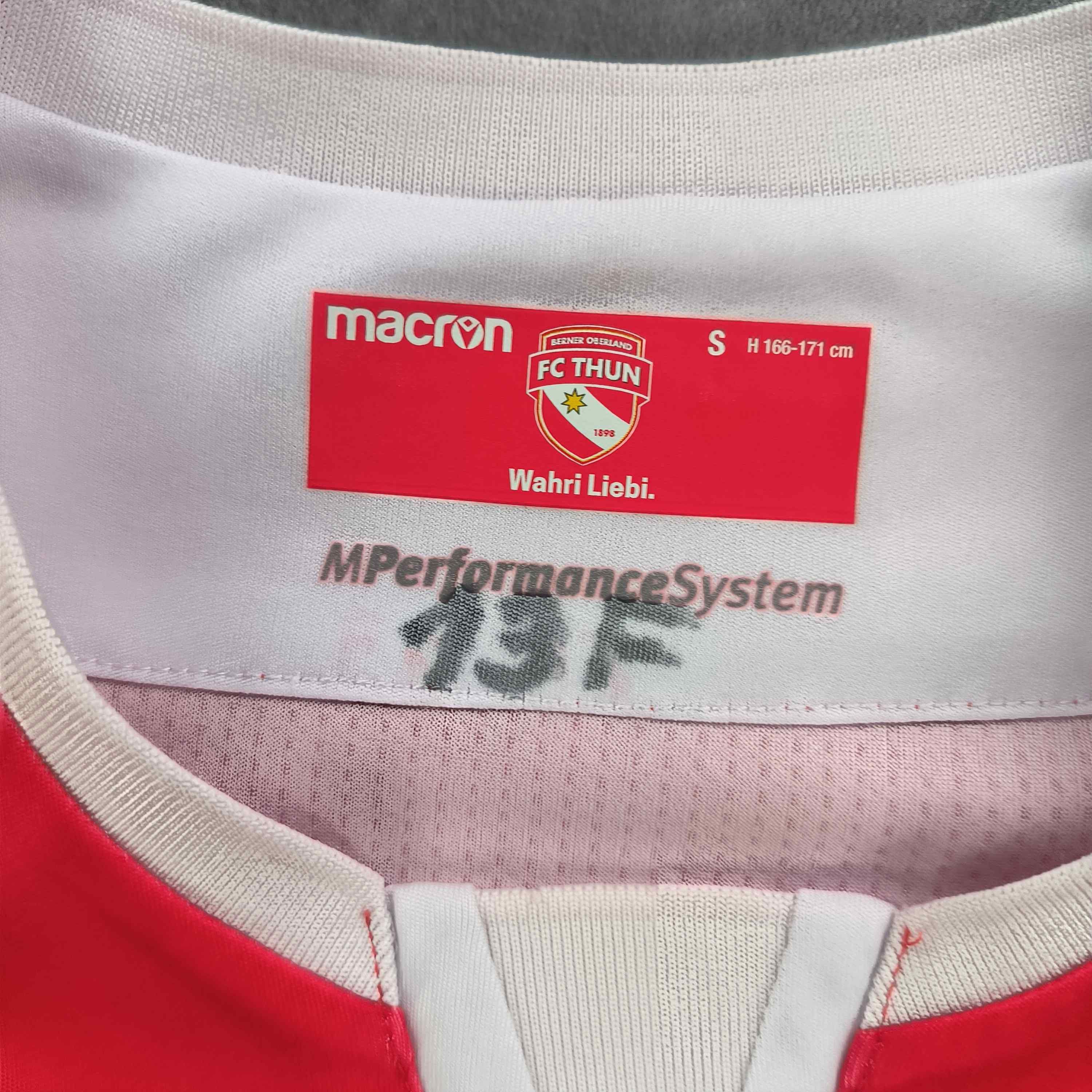 Macron FC Thun 2021-22 Macron home #4 football jersey size S Size US S / EU 44-46 / 1 - 5 Thumbnail