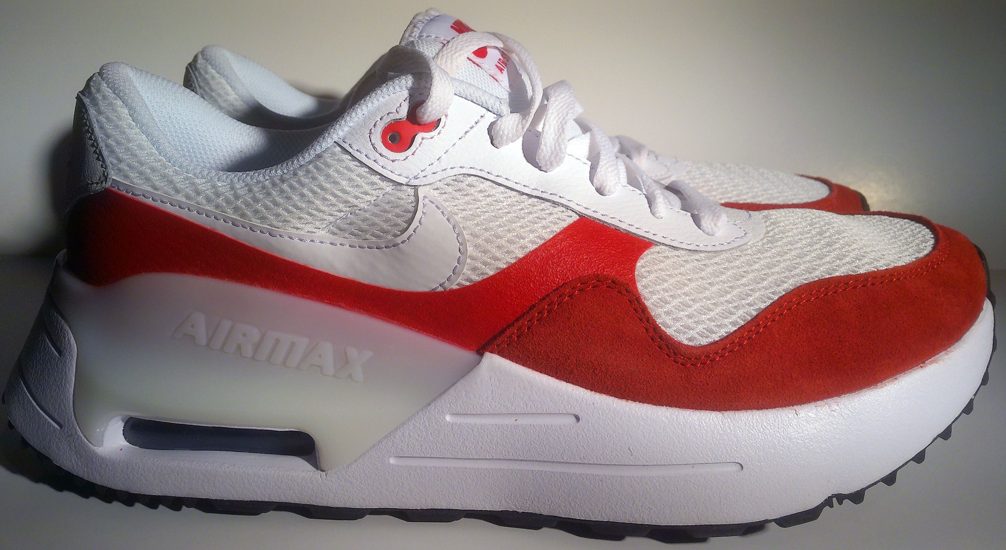 Nike Nike Air Max SYSTM White University Red New in Box Size US 11.5 / EU 44-45 - 1 Thumbnail