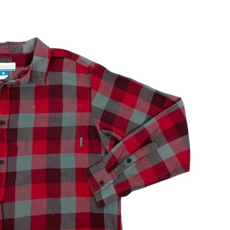 Columbia Columbia Red Gray Plaid Out and Back II L/S Shirt XL Size US XL / EU 56 / 4 - 3 Thumbnail