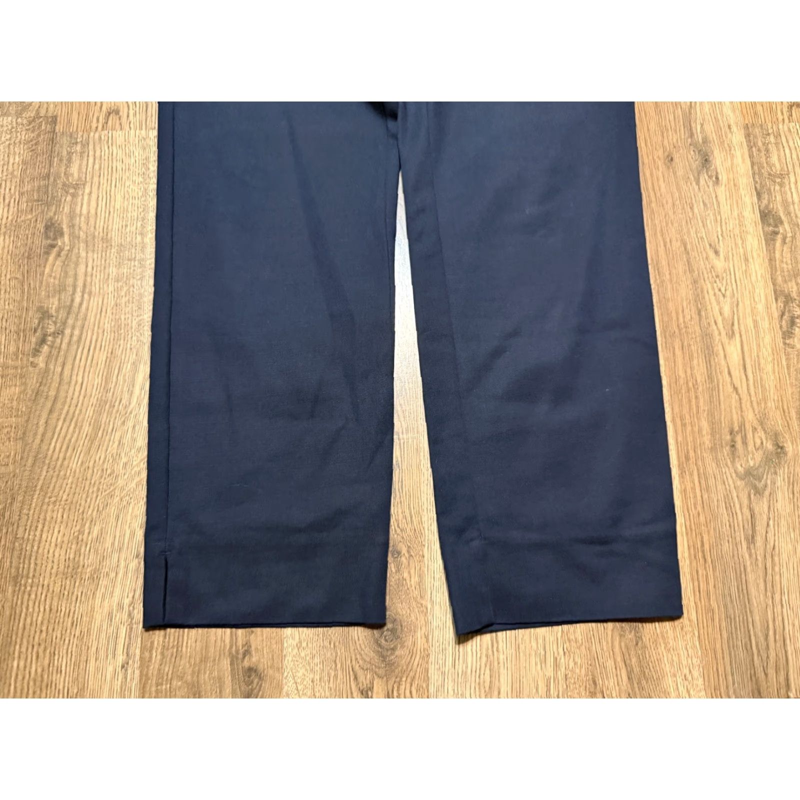J. Jill J. Jill Pants Women Size 12 Black Straight Leg Cotton Stretch Flat Front Casual Travel Size 34" / US 12 / IT 48 - 3 Thumbnail