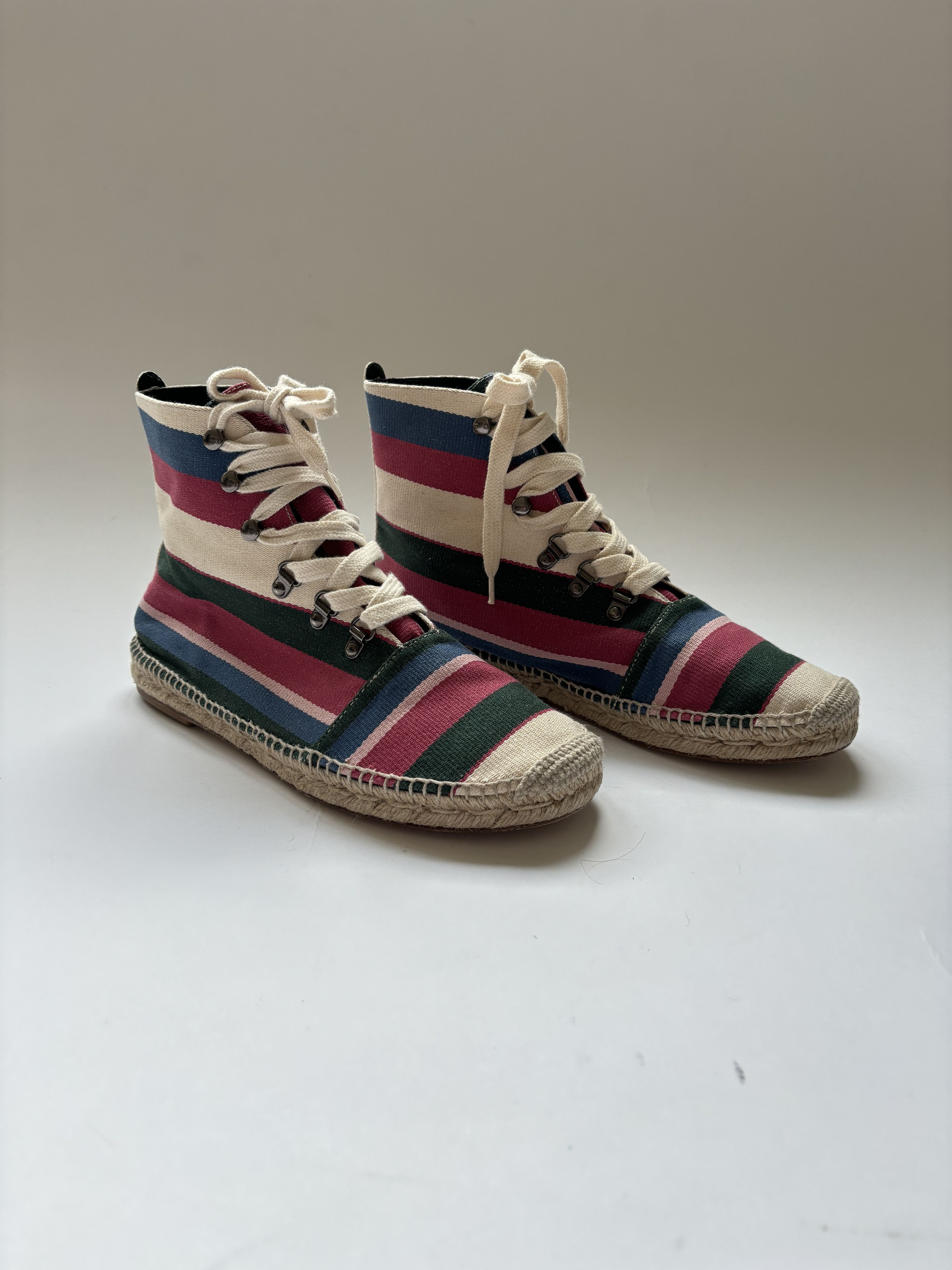 Loewe ⚡️QUICK SALE⚡️Loewe Multicolor Hi-Top Lace-Up Espadrilles Size US 10 / EU 43 - 2 Thumbnail
