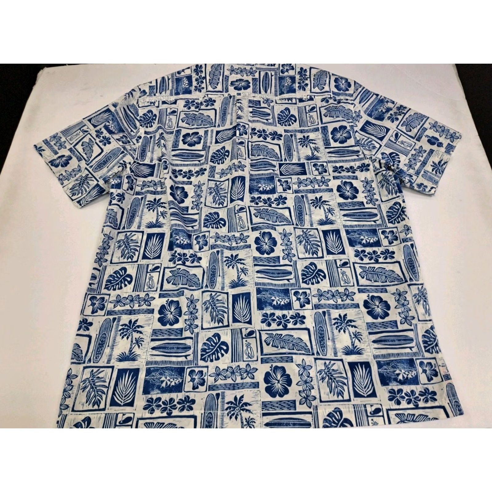 Tommy Bahama Tommy Bahama Hawaiian Shirt Mens L Blue/White Short Sleeve Button Up #7266 Size US L / EU 52-54 / 3 - 3 Thumbnail