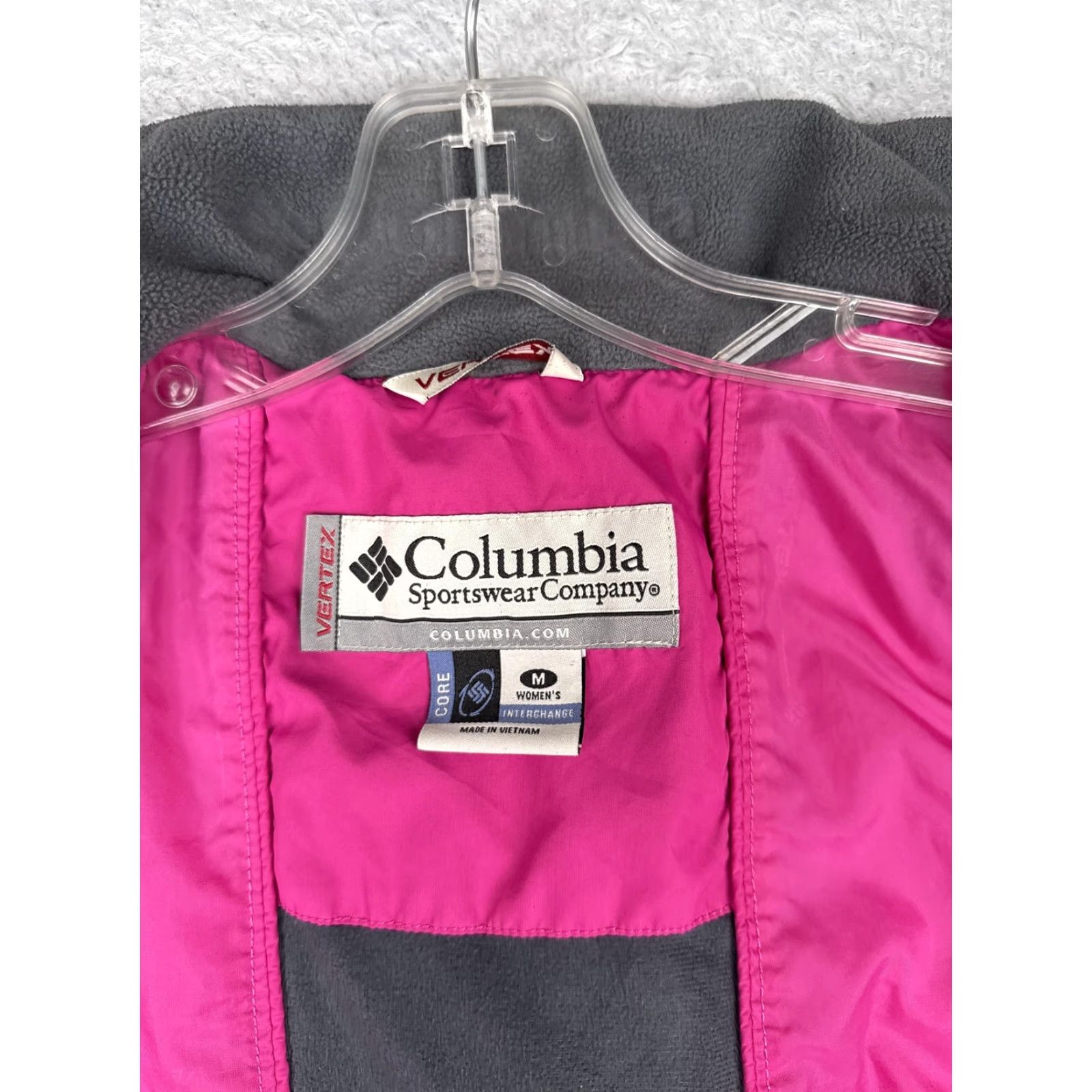 Pinko Columbia Vertex Jacket Womens Medium Pink Quilted Interchange Micro Fleece Lined Size M / US 6-8 / IT 42-44 - 3 Thumbnail