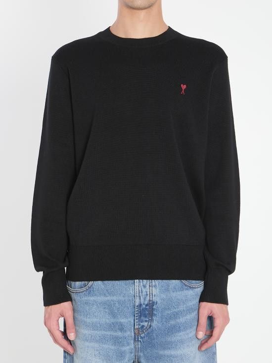 AMI AMI Men Sweater HKS826 BLACK Size US XL / EU 56 / 4 - 1 Thumbnail
