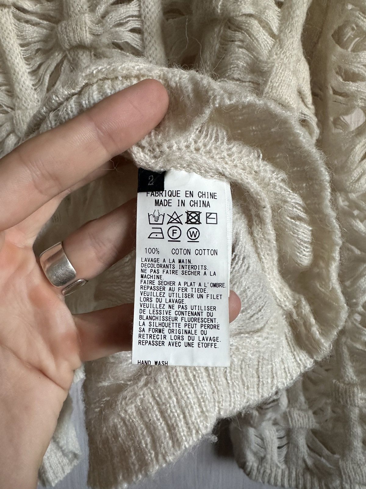 Ground Y × Yohji Yamamoto Ground Y Yohji Yamamoto knit sweater destroyed Size US M / EU 48-50 / 2 - 14 Thumbnail