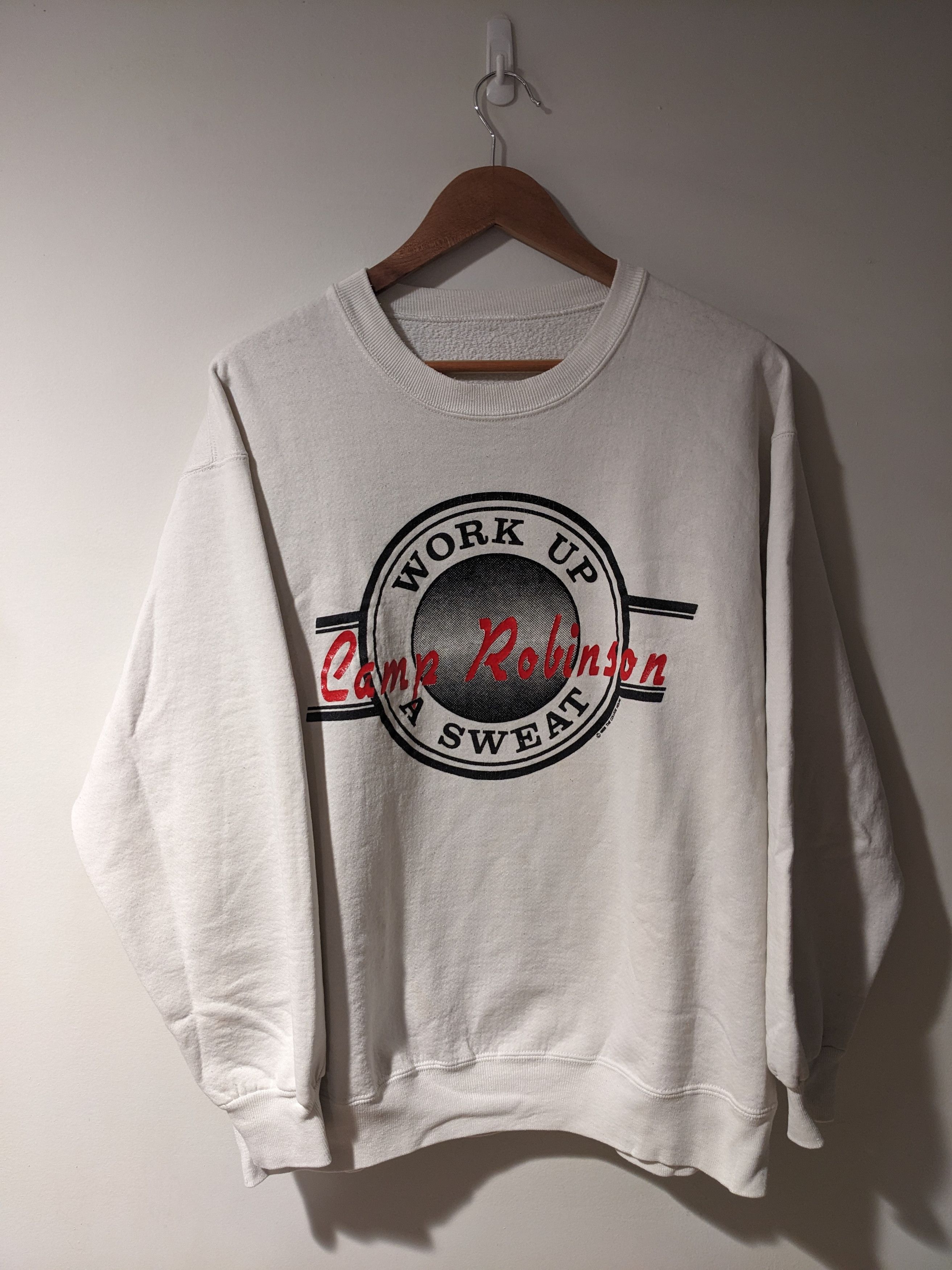Vintage Vintage 1988 Camp Robinson Work Up a Sweat Medium Sweatshirt Size US M / EU 48-50 / 2 - 1 Thumbnail
