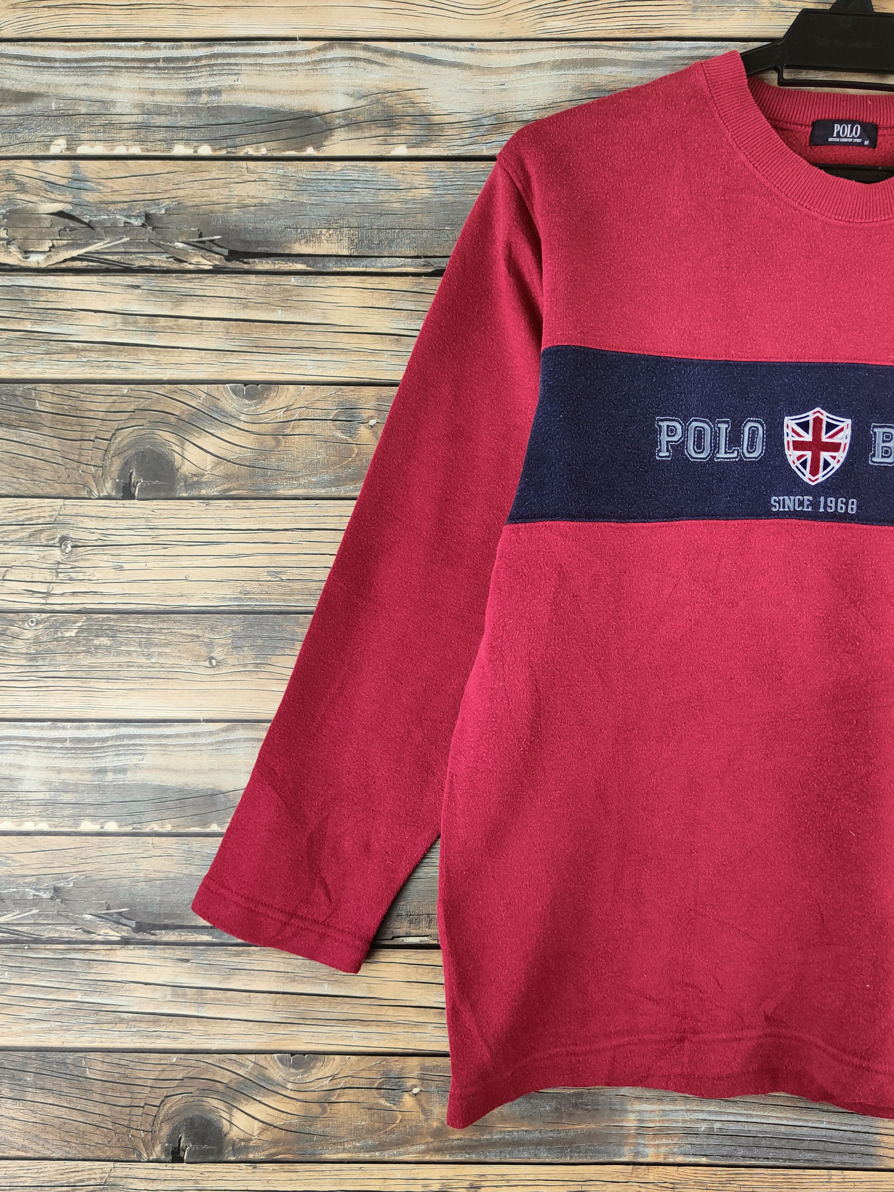 Japanese Brand Vintage Faded Polo Red Sweatshirts Size US M / EU 48-50 / 2 - 3 Thumbnail