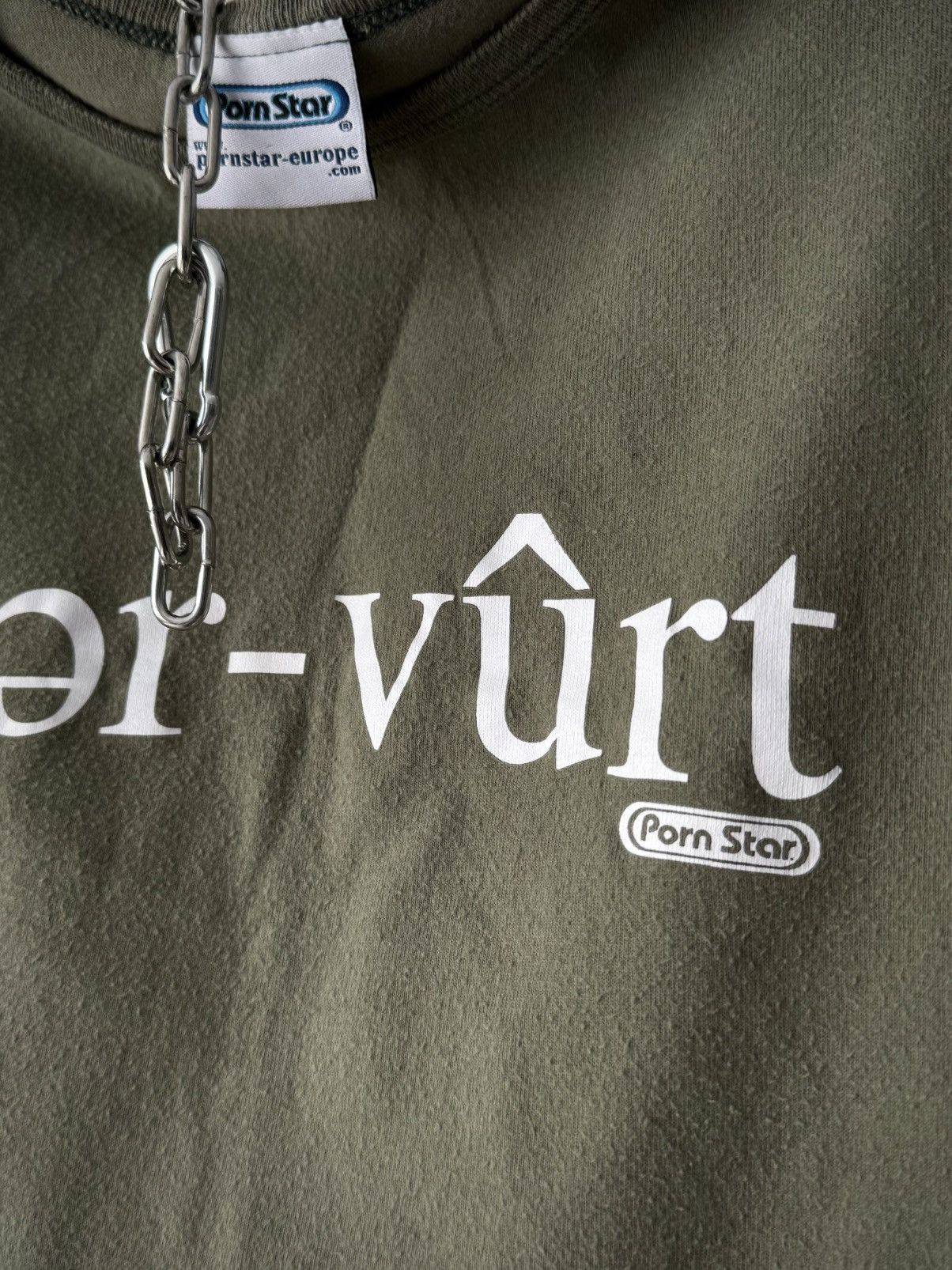 Hook-Ups × Vintage Vintage Y2K Pornstar ‘Pervurt’ Women’s Skate Long Sleeve Size M / US 6-8 / IT 42-44 - 4 Thumbnail