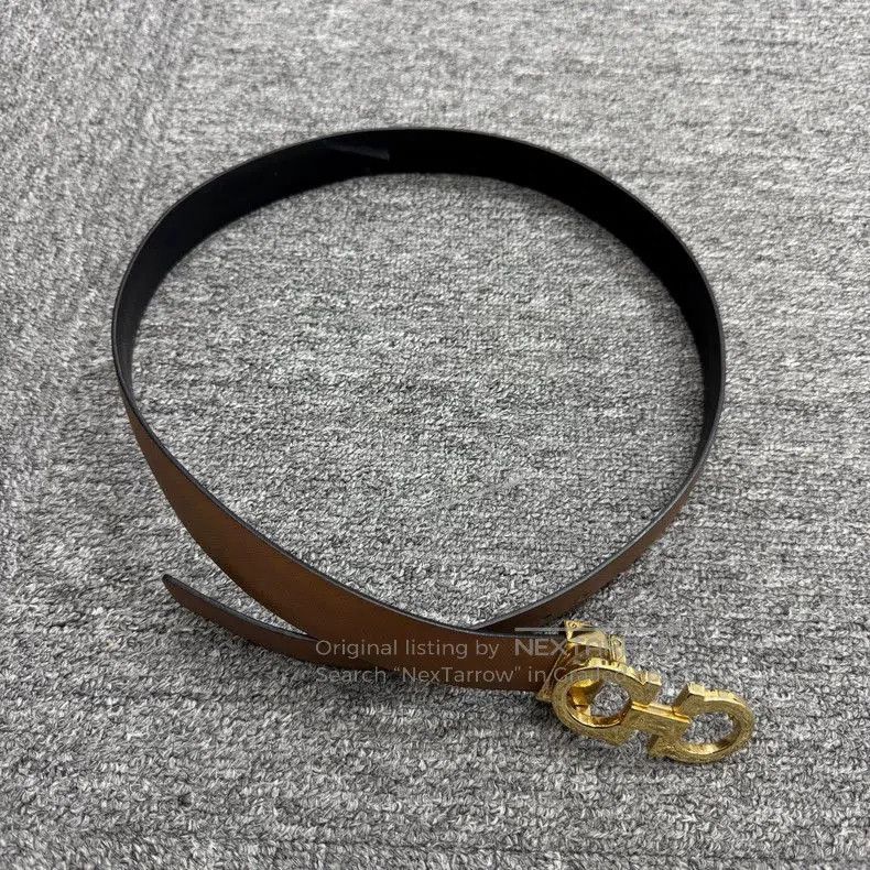 Vintage Ferragamo Buckle Leather Belt. Size ONE SIZE - 1 Thumbnail