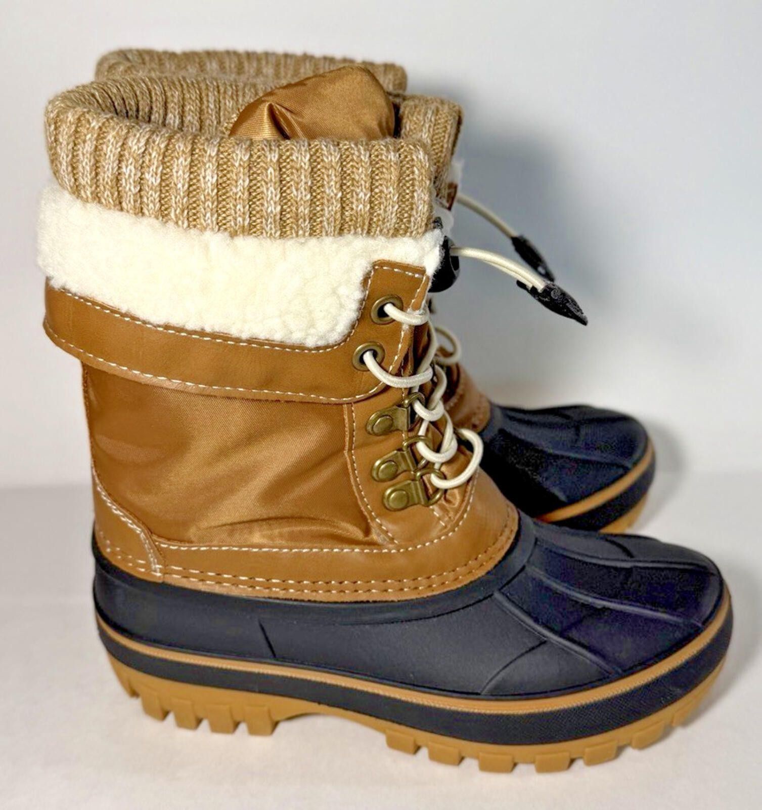Other DREAM PAIRS Insulated Waterproof Snow Boots Tan A1BNNEET Size US 13 / EU 46 - 1 Thumbnail