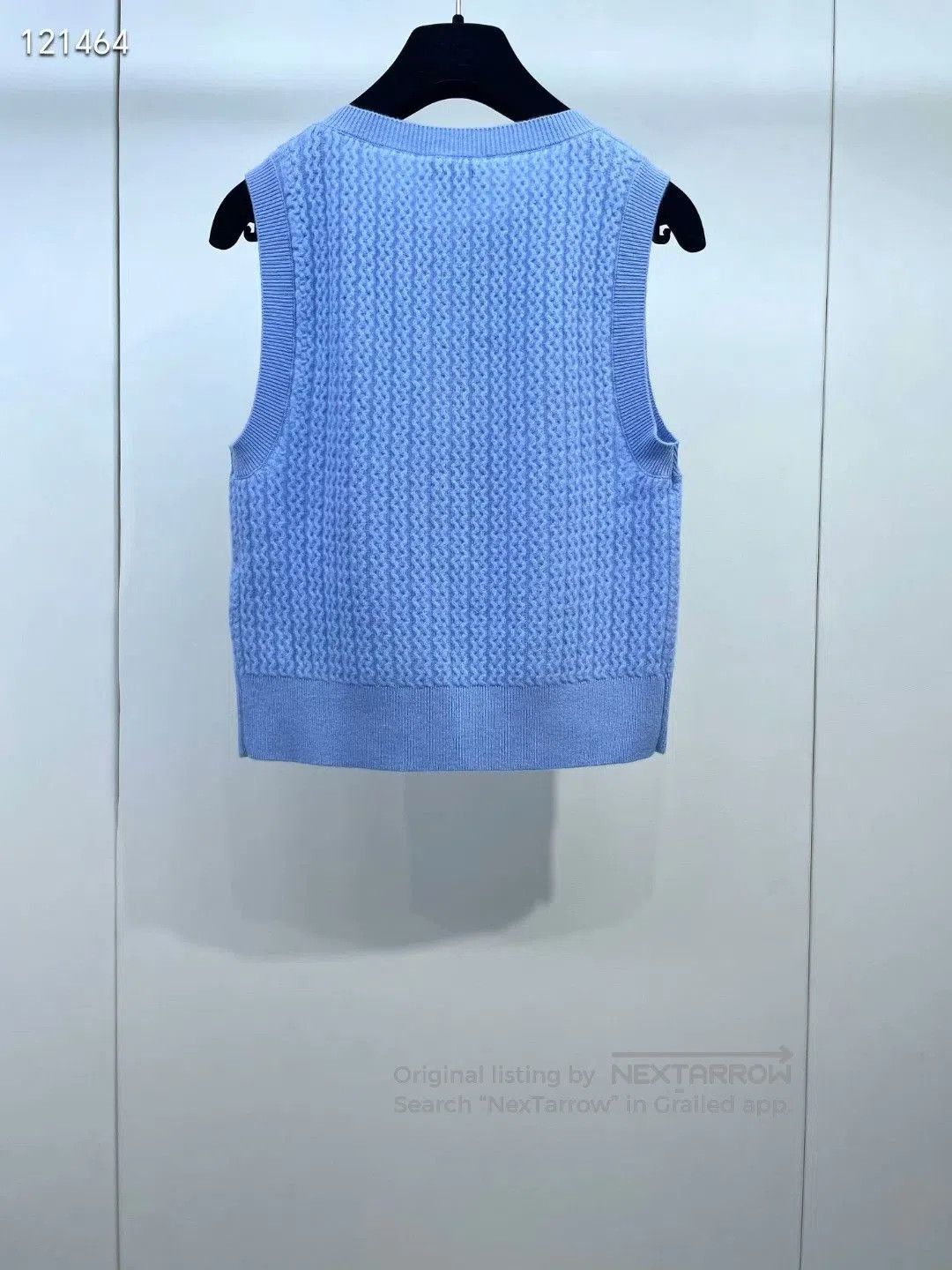Chanel Chanel 24B Blue Knit Cashmere Vest. Size XXS / US 00 / IT 34 - 2 Thumbnail