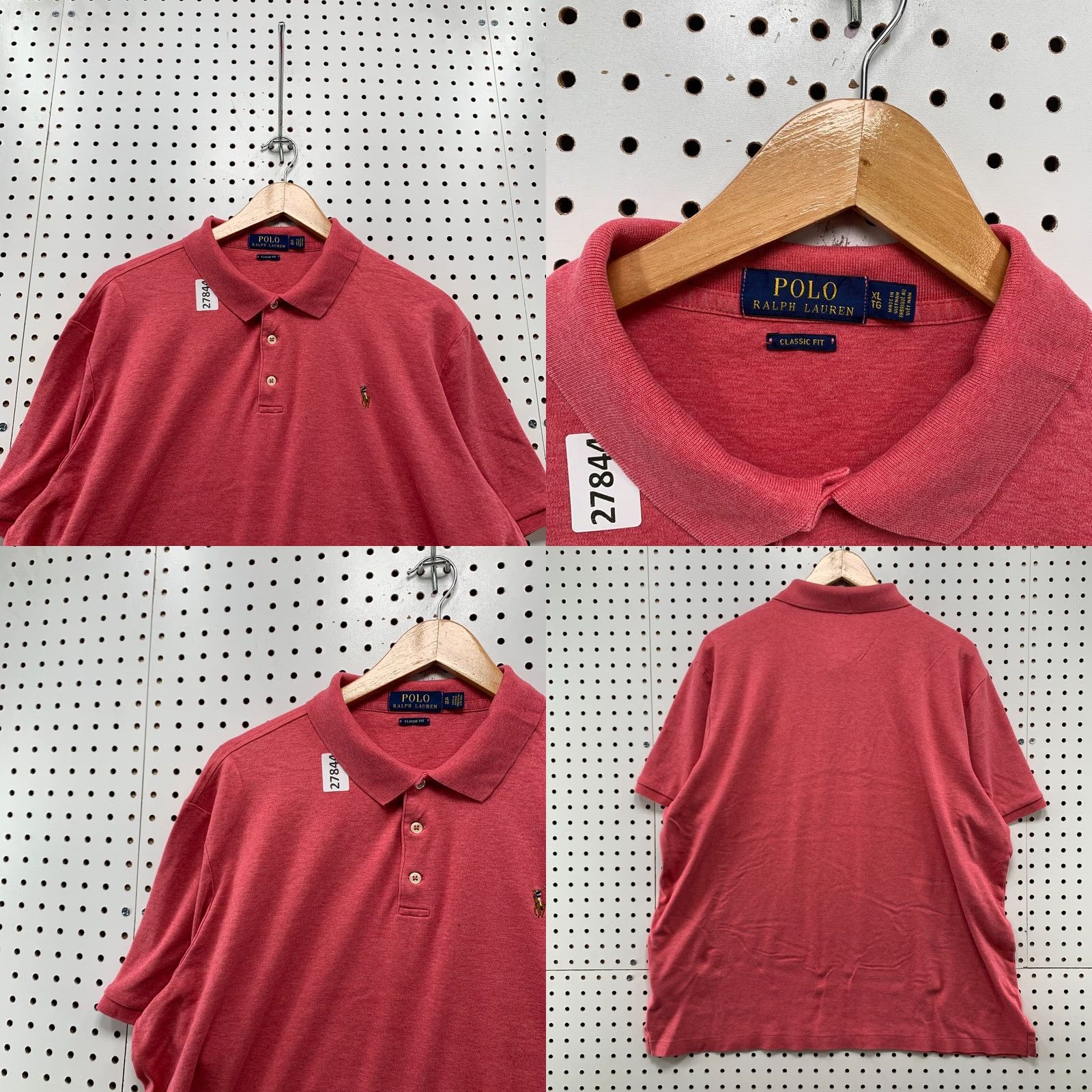 Polo Ralph Lauren Polo Ralph Lauren Shirt Mens XL CLassic Fit Red Collared Brown Pony 25.5X28 Size US XL / EU 56 / 4 - 8 Thumbnail