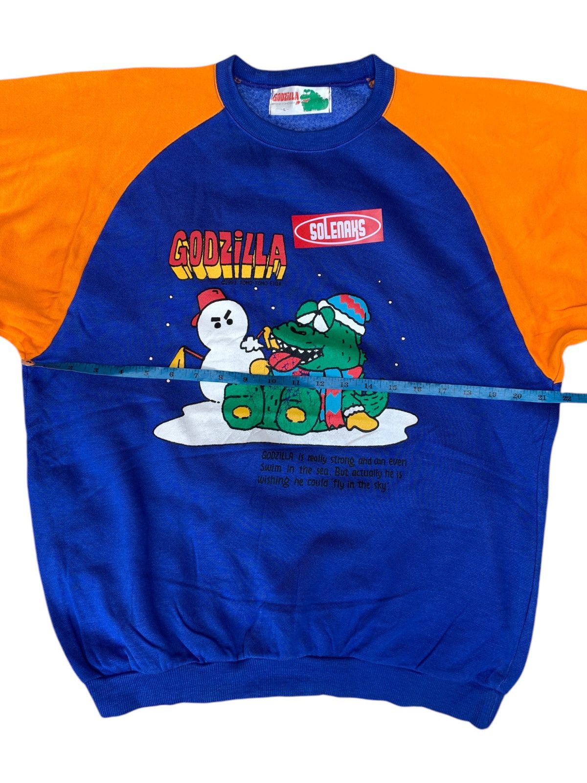 Japanese Brand × Vintage Vtg godzilla toho cartoon sweatshirt Size US M / EU 48-50 / 2 - 7 Thumbnail