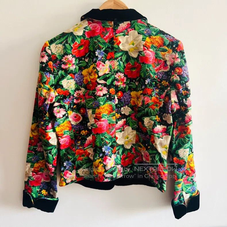 Kenzo Kenzo Jungle Series 1980s Floral Velvet Collar Wool Jacket Size M / US 6-8 / IT 42-44 - 3 Thumbnail