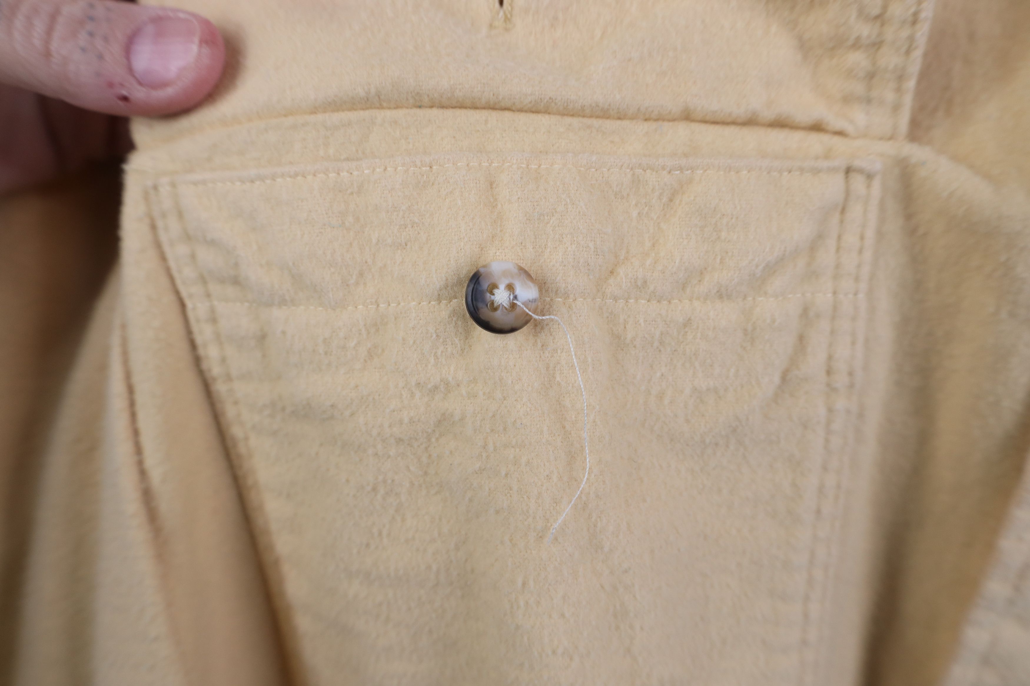 Vintage Vintage 70s Streetwear Chamois Cloth Button Shirt Yellow USA Size US XXL / EU 58 / 5 - 4 Thumbnail