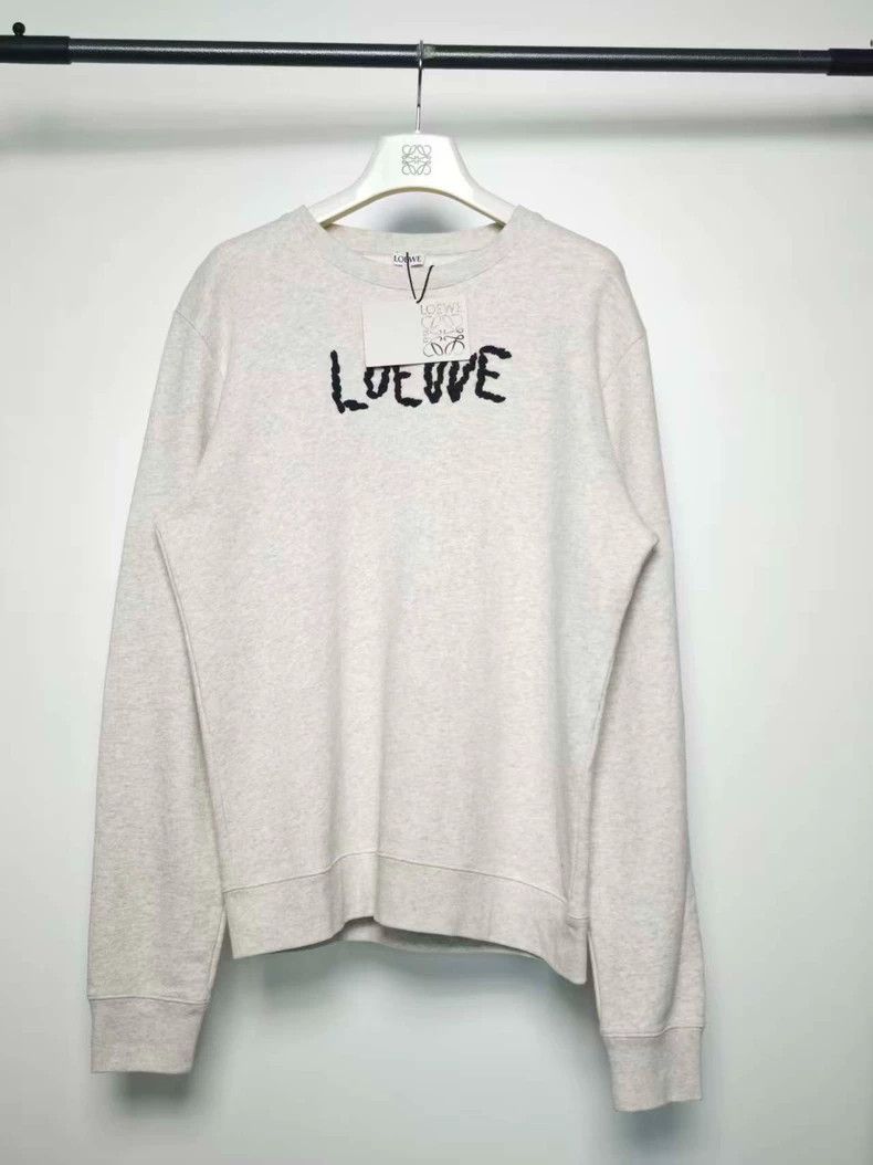 Loewe LOEWE Light gray round neck hoodie Size S / US 4 / IT 40 - 1 Thumbnail