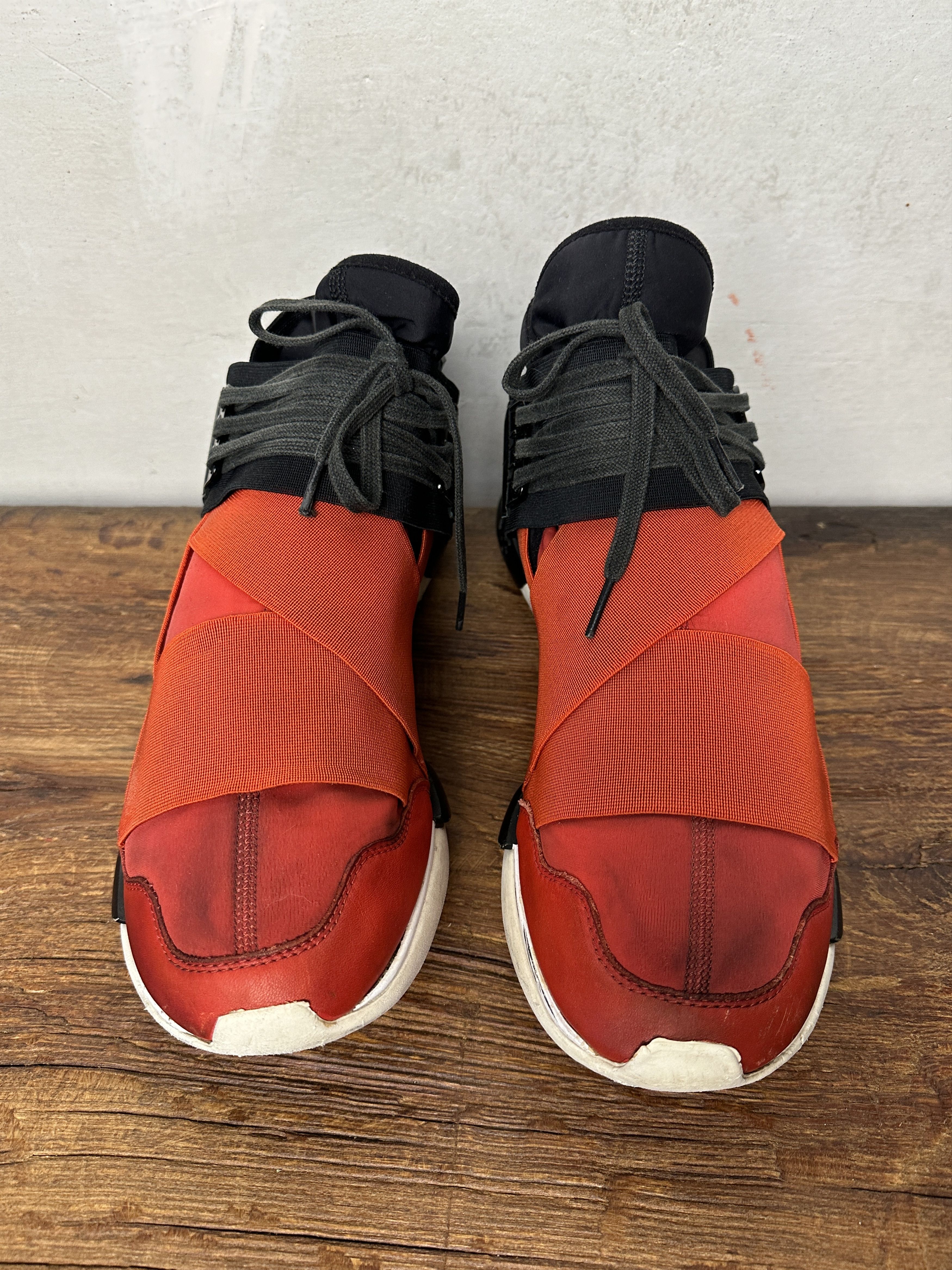 Adidas Y-3 Qasa High Red Black Size US 11.5 / EU 44-45 - 5 Thumbnail