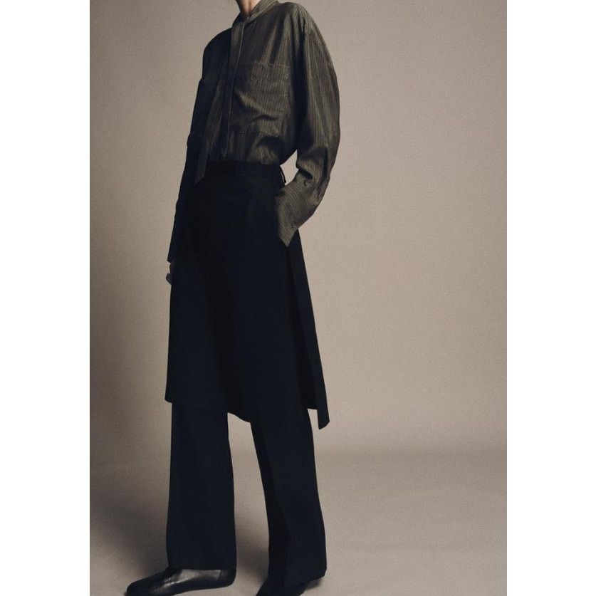 Zara Zara COLLECTION PAREO OVER SKIRT STRAIGHT LEG TROUSERS. S Size 27" / US 4 / IT 40 - 5 Thumbnail