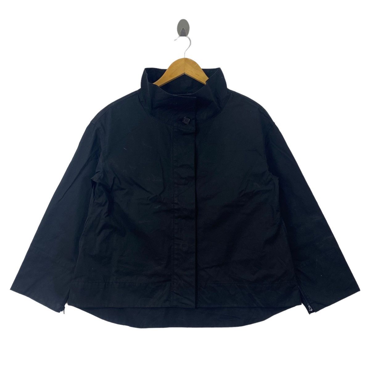 GIGLI Japanese Brand Button Up Casual Black Coat