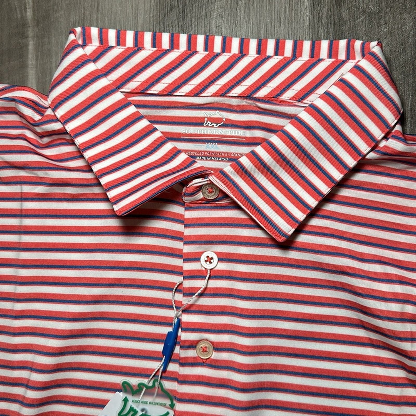 Southern Tide Southern Tide Driver Gulf Stripe Polo - 2XL Size US XXL / EU 58 / 5 - 6 Thumbnail