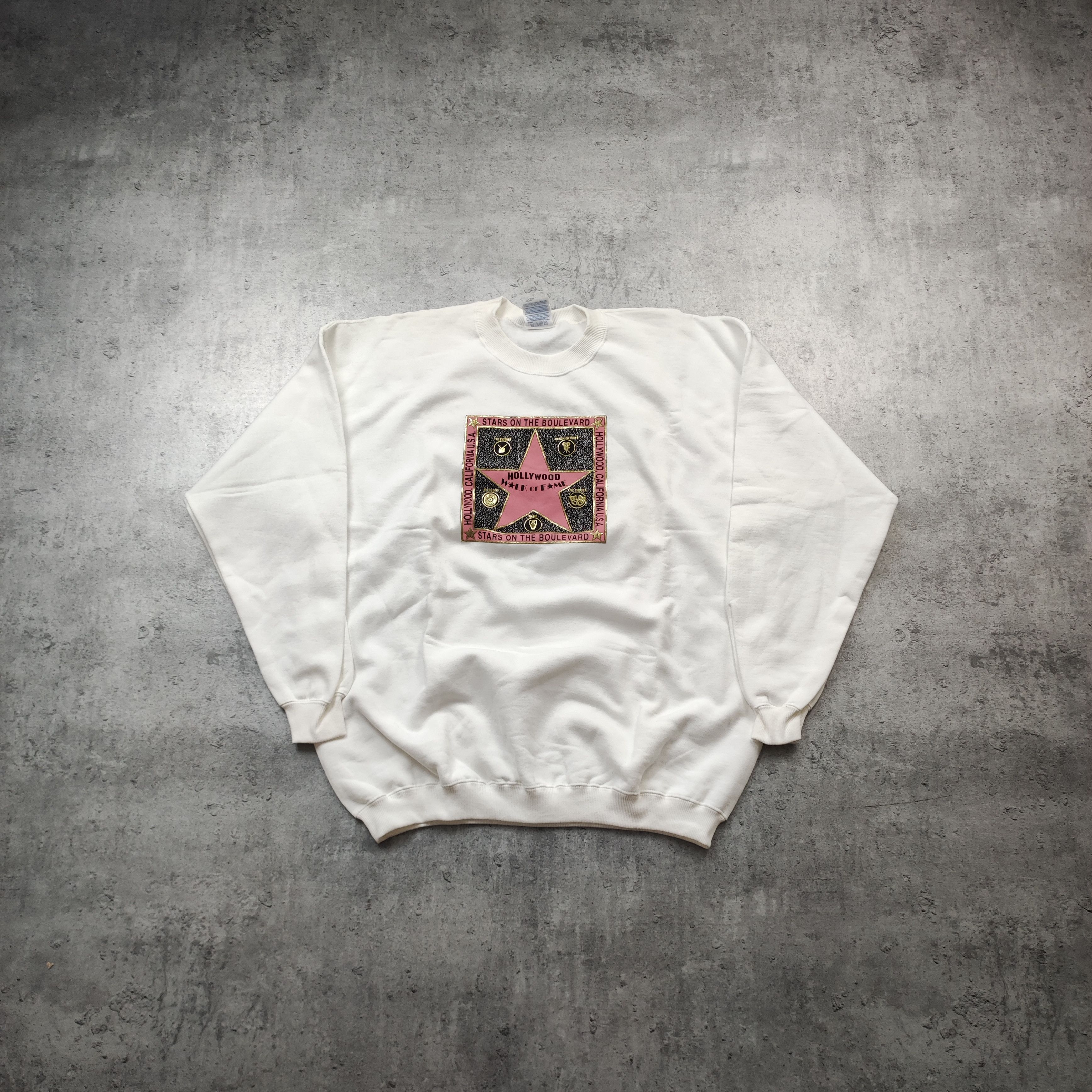 Vintage Vintage 90s Hollywood Walk of Fame Gildan Sweatshirt Size US XL / EU 56 / 4 - 1 Thumbnail