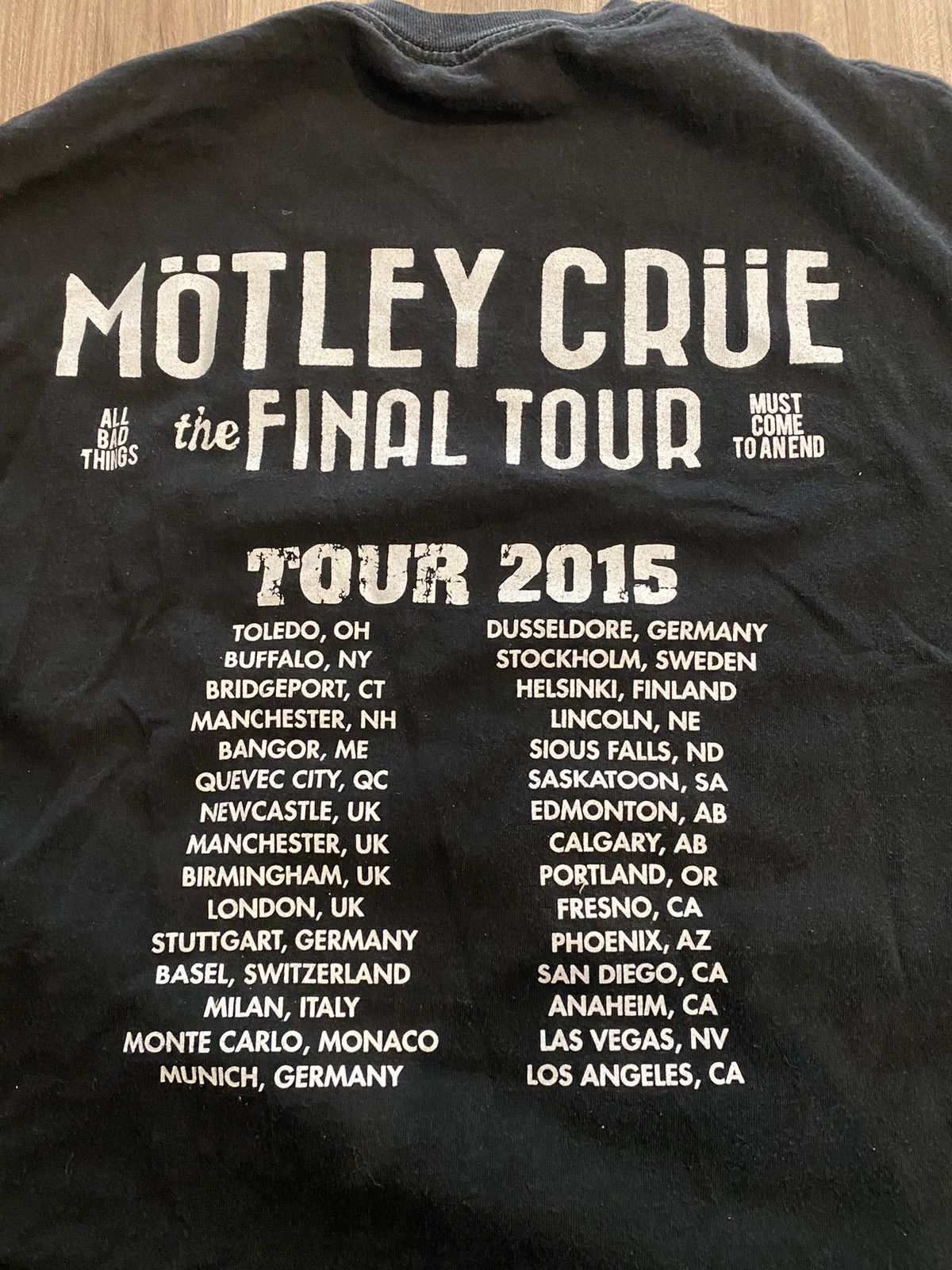 Band Tees × Vintage Motley Crue 2015 concert final tour t-shirt Size US L / EU 52-54 / 3 - 3 Thumbnail