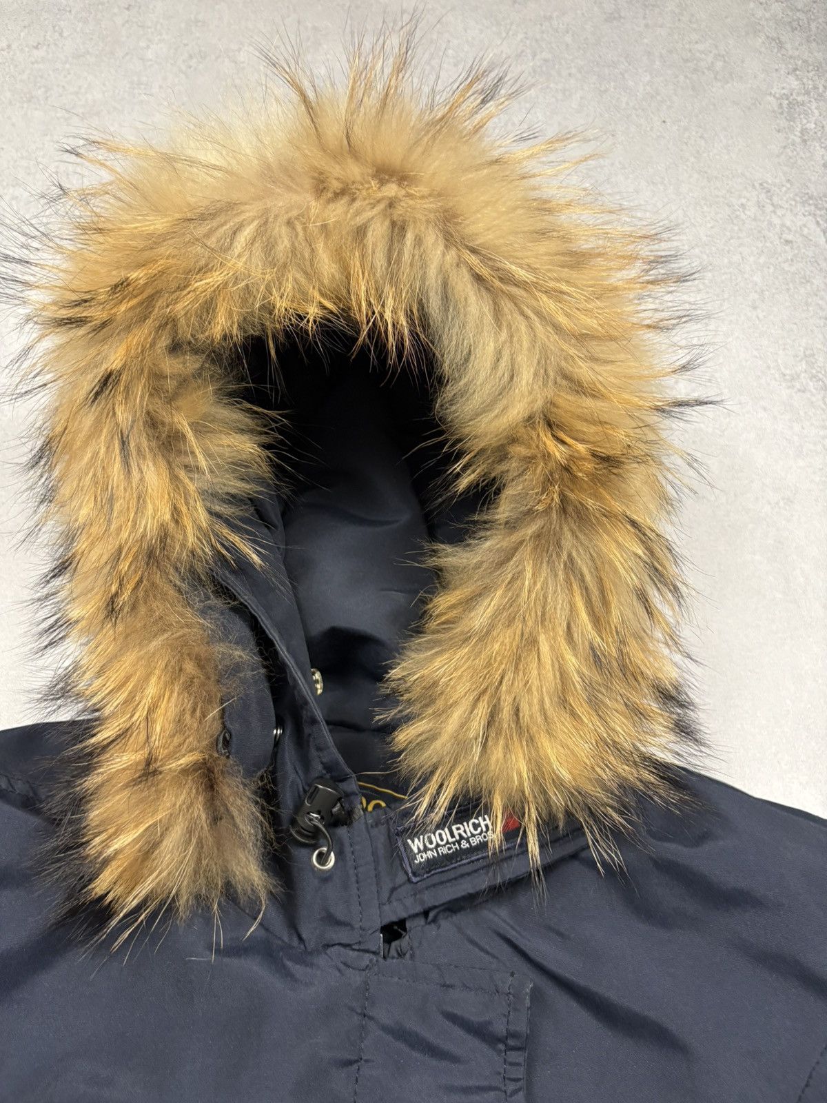 Woolrich Woolen Mills Woolrich John Rich & Bros Arctic Parka Navy Fur Hood XL Rare Size XL / US 12-14 / IT 48-50 - 6 Thumbnail