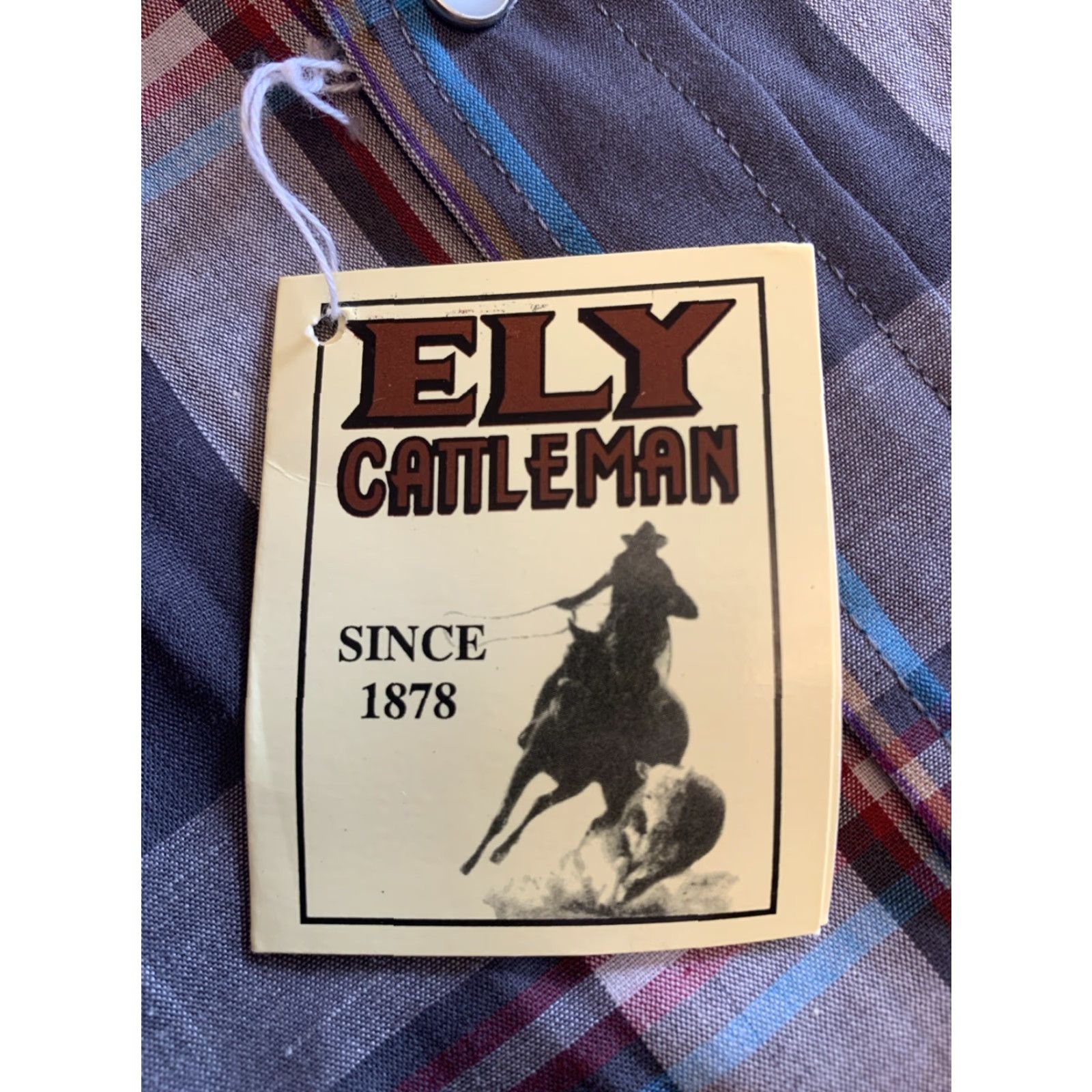 Vintage NWT Ely Cattleman Shirt 3XL Tall Man plaid Western Pearl Snap L/S NEW pocket 373 Size US XXL / EU 58 / 5 - 3 Thumbnail