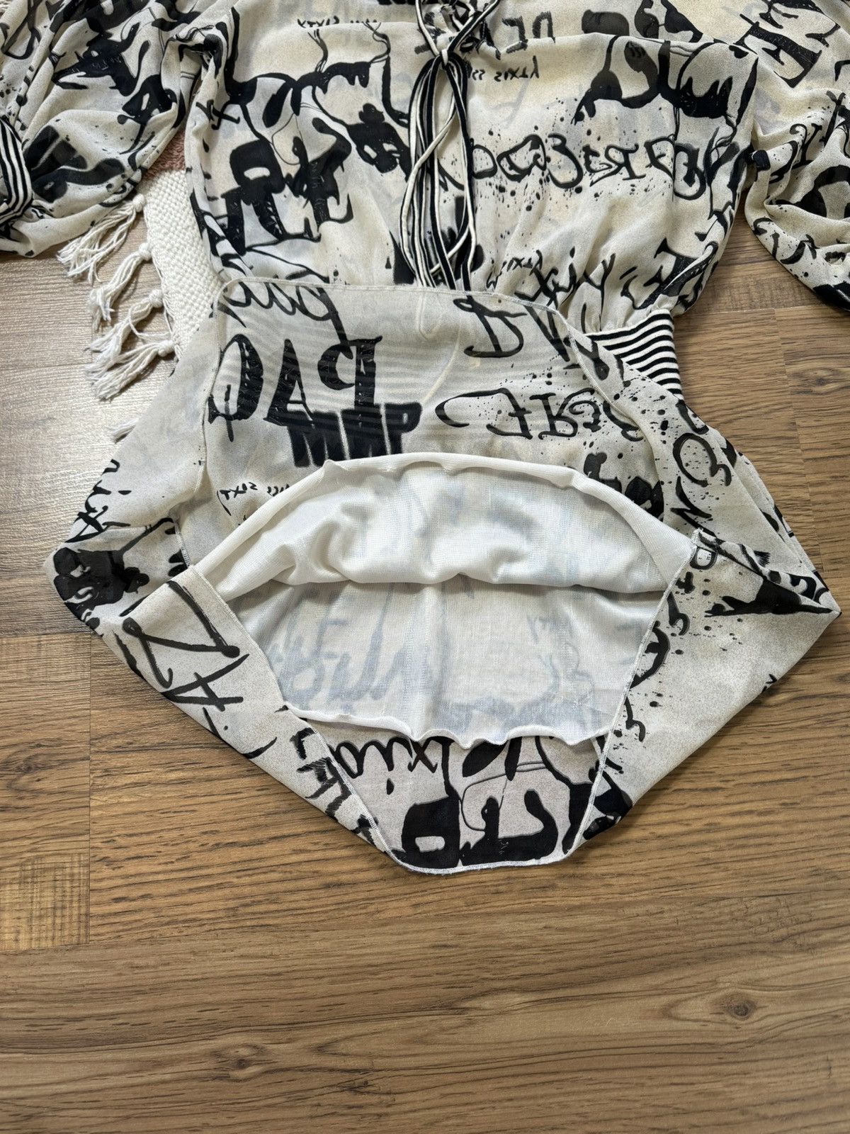 Miss Sixty VINTAGE MISS SIXTY 2000s PRINTED MESH DRESS Size S / US 4 / IT 40 - 5 Thumbnail