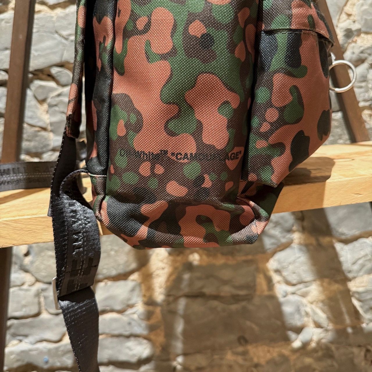 Off-White Off-white Green Camouflage Arrow Print Backpack Size ONE SIZE - 8 Thumbnail