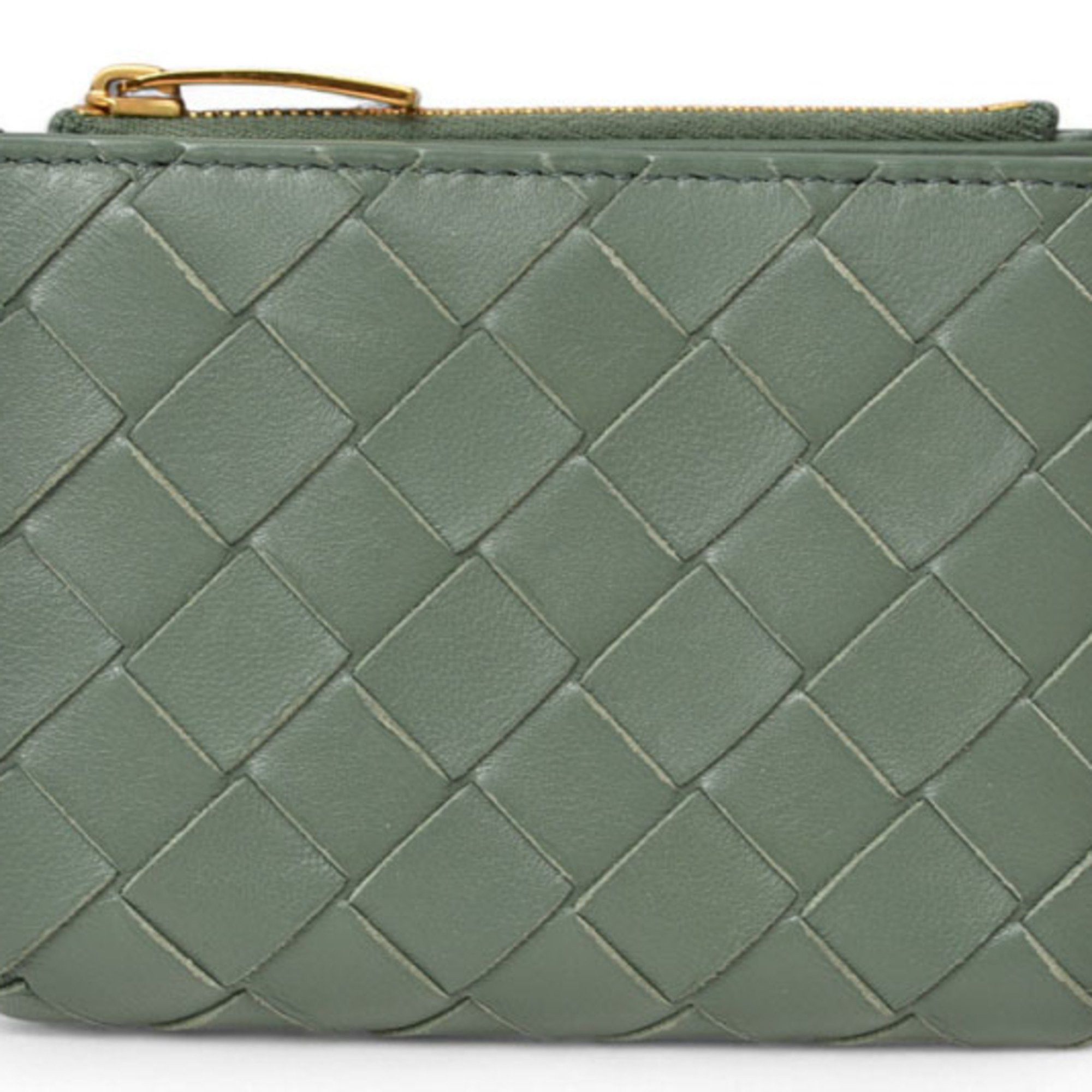 Bottega Veneta Bottega Veneta Bifold Mini Wallet 707601 Intrecciato Mint Green Size ONE SIZE - 1 Thumbnail