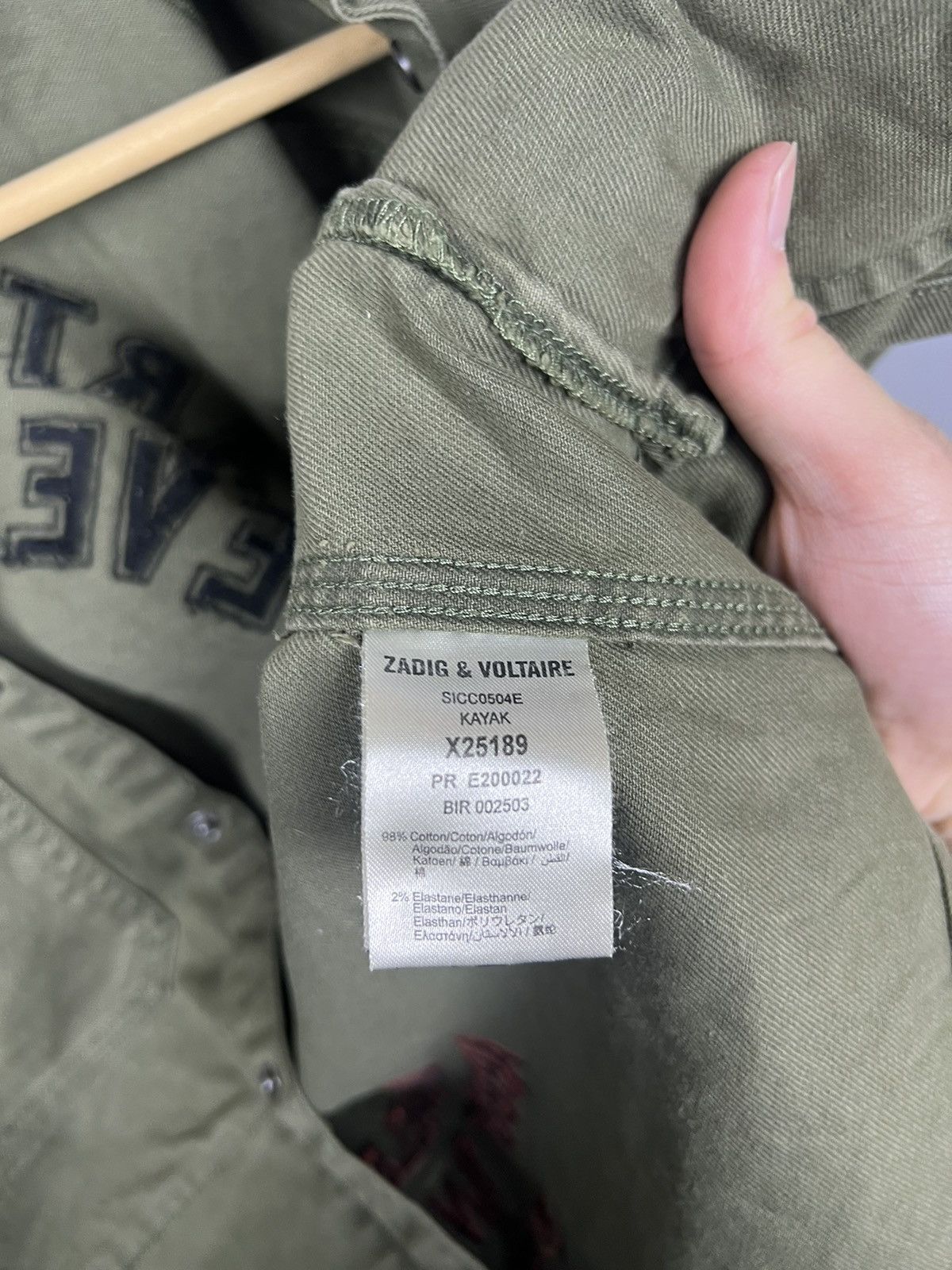 Zadig & Voltaire Zadig & Voltaire Kayak Military Jacket RARE Big Logo Army Size US XS / EU 42 / 0 - 17 Thumbnail