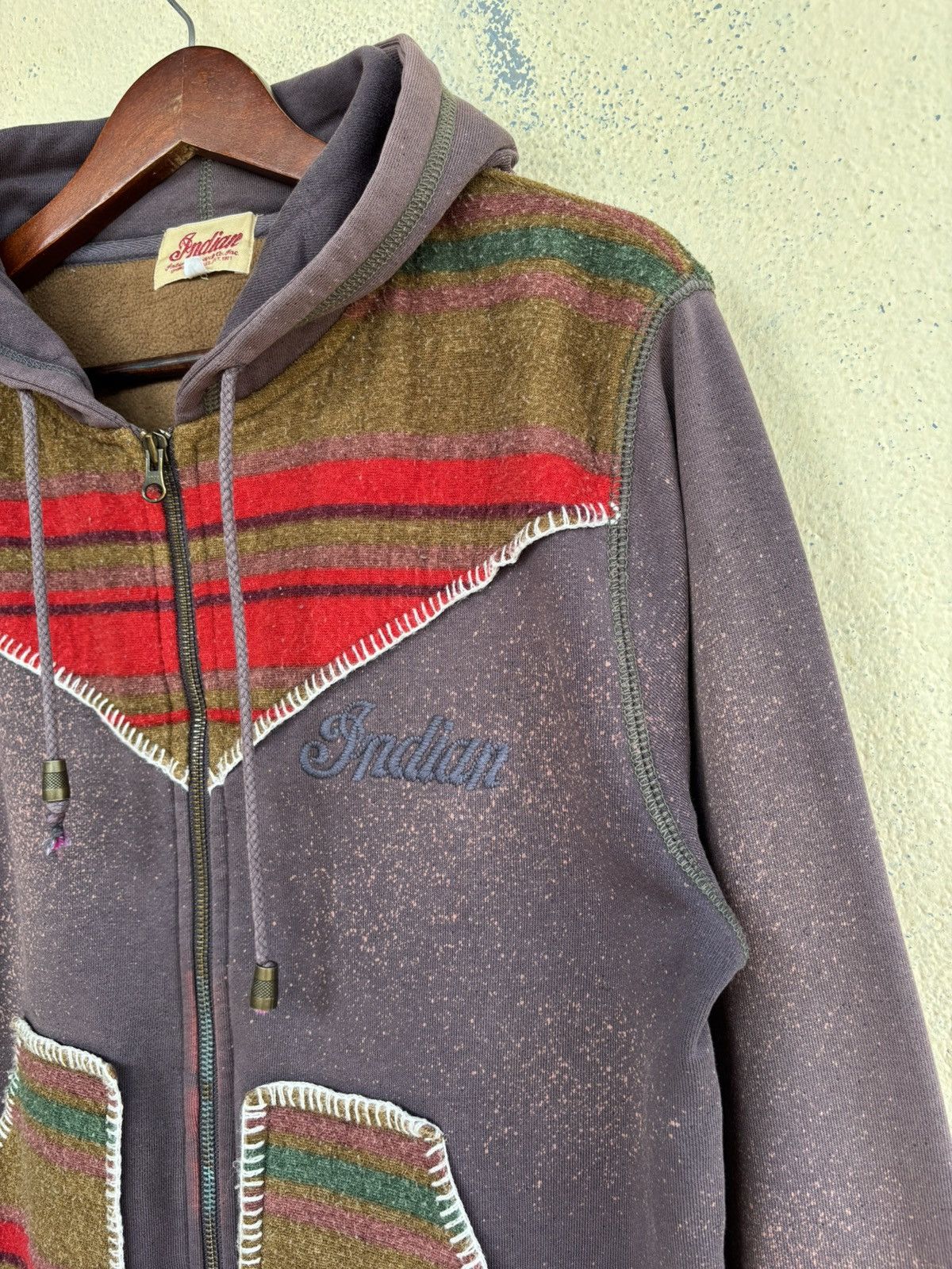 Indian Motorcycle Indian Motorcycle Acid Splattered Zip Up Hoodie Size US L / EU 52-54 / 3 - 4 Thumbnail