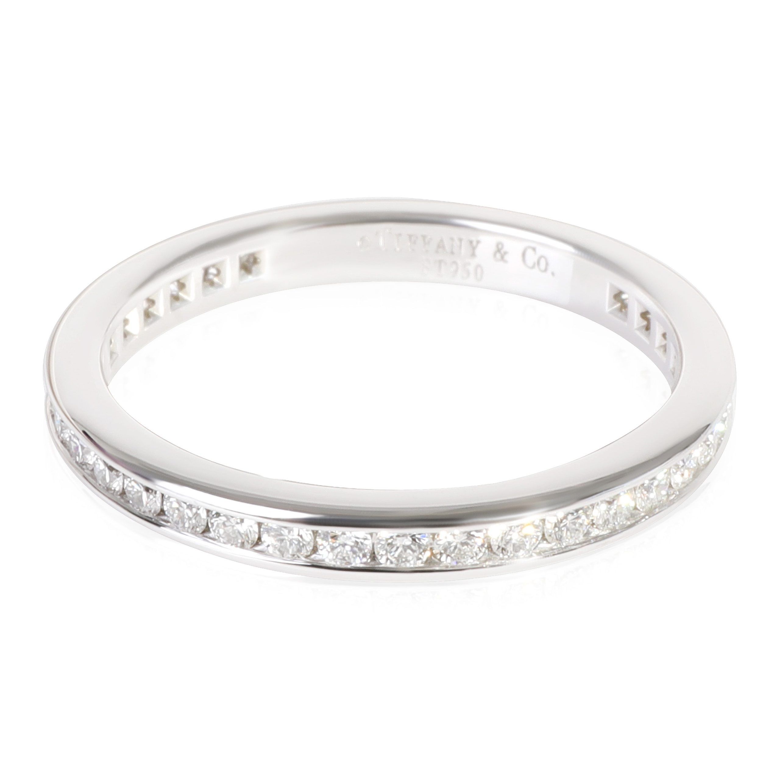 image of Tiffany Co Tiffany & Co. Diamond Eternity Band In Platinum 0.42 Ctw in Silver, Women's