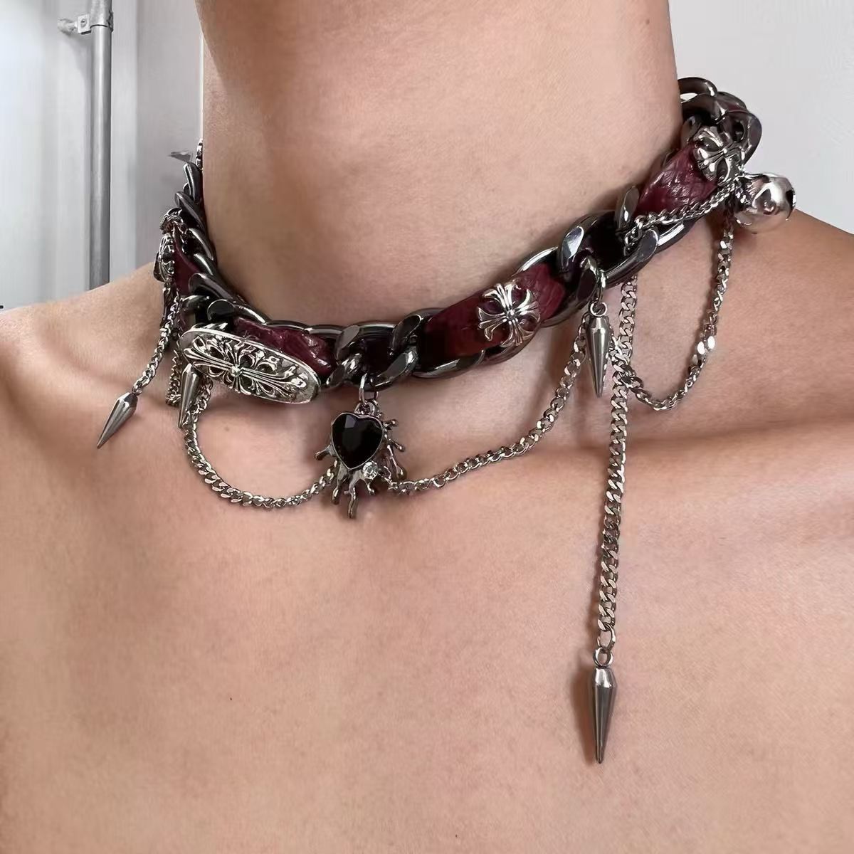 Japanese Brand × Vintage Retro punk necklace Size ONE SIZE - 1 Thumbnail