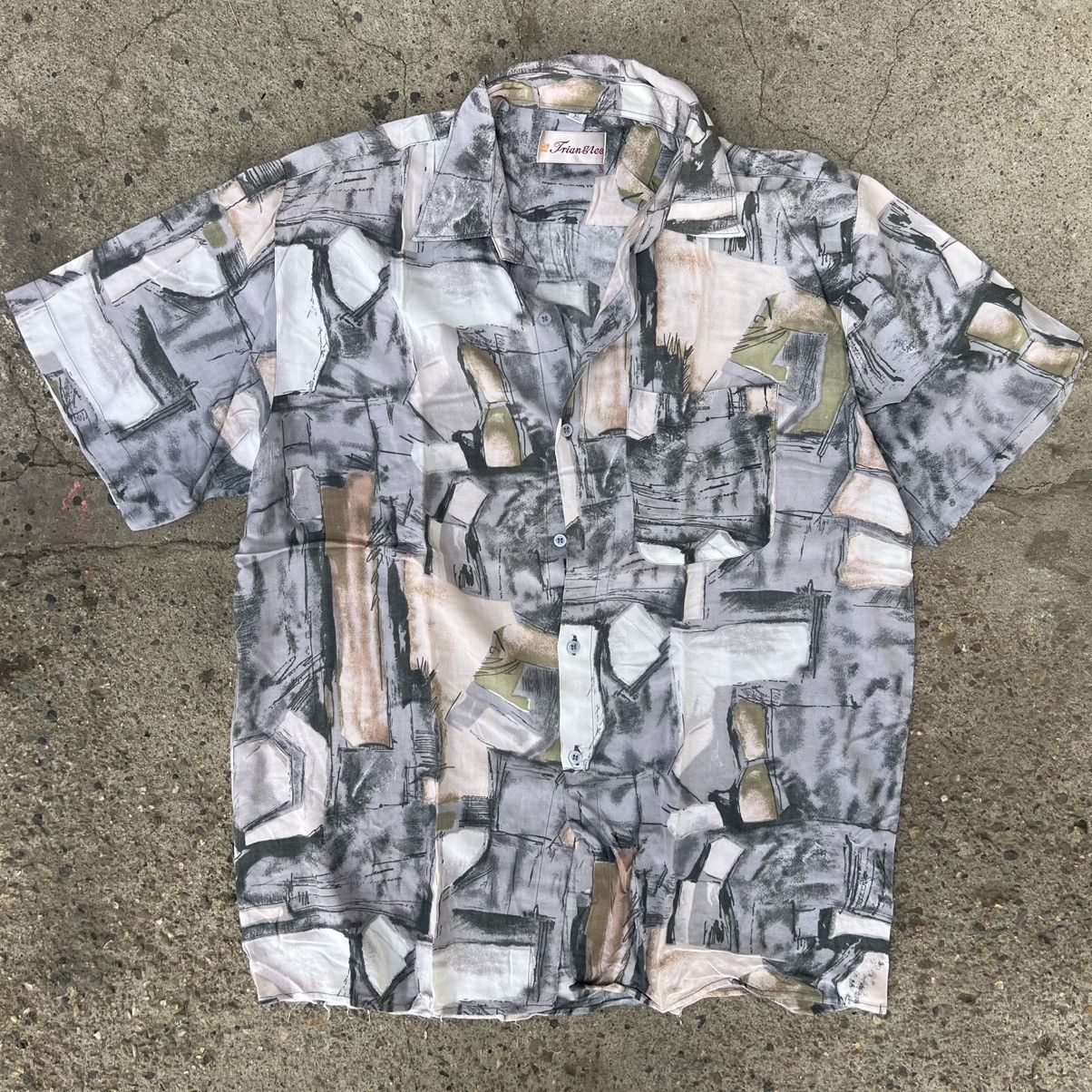 Vintage Vintage Abstract Print Flowers Art Pastel Shirt Button Up Size US XL / EU 56 / 4 - 1 Thumbnail