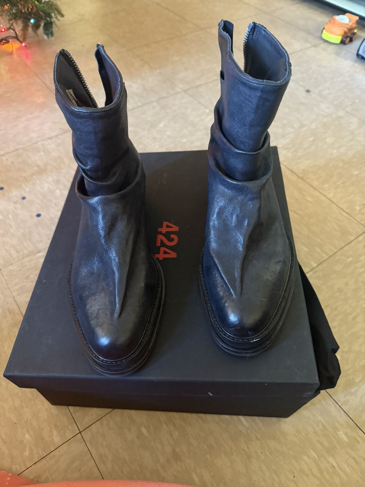 424 424 Leather Marathon Cowboy Boot Size US 6 / EU 39 - 1 Thumbnail