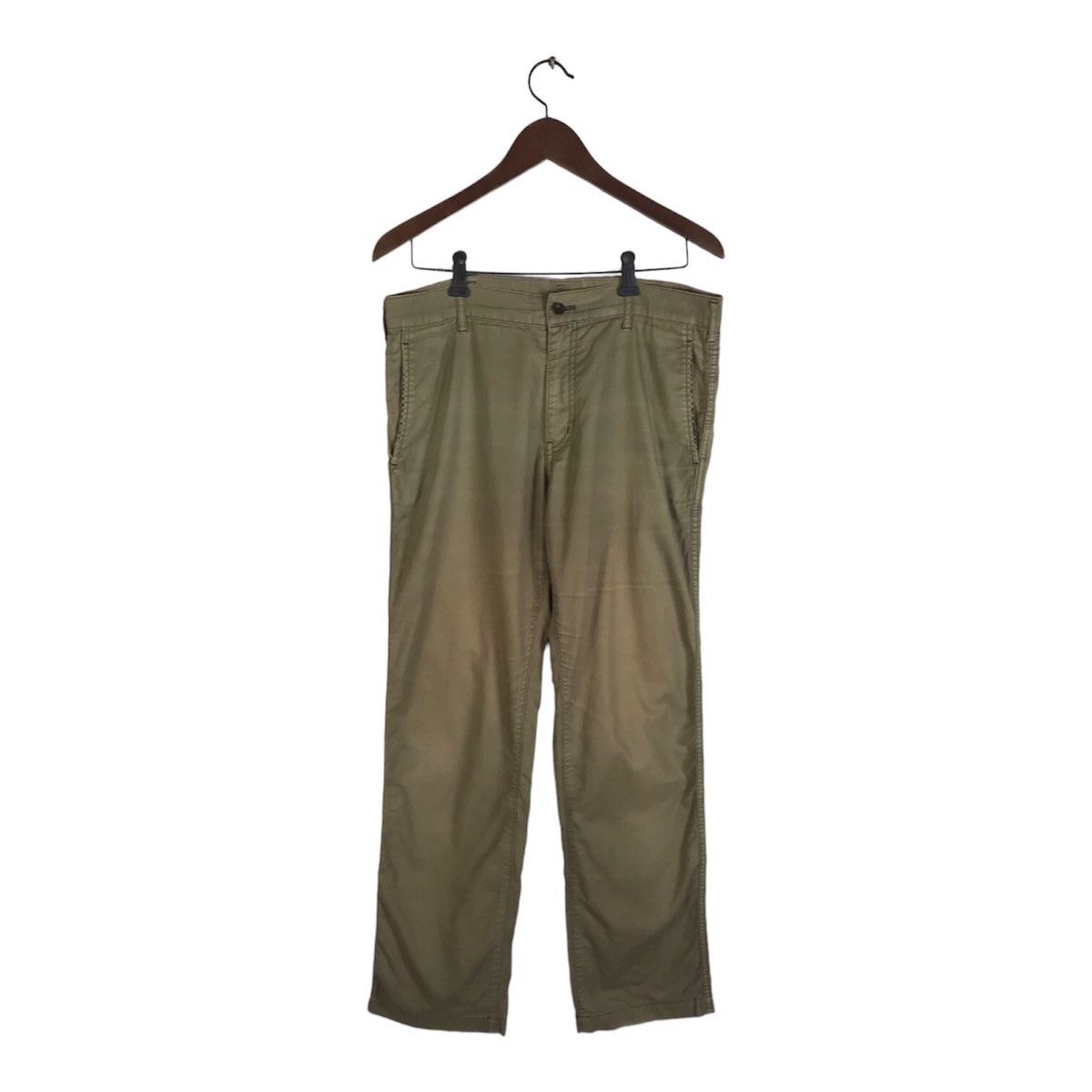 Comme des Garcons Homme AD2005 Comme des Garçons Homme Olive Patina Workwear Trouser Size US 33 - 1 Thumbnail