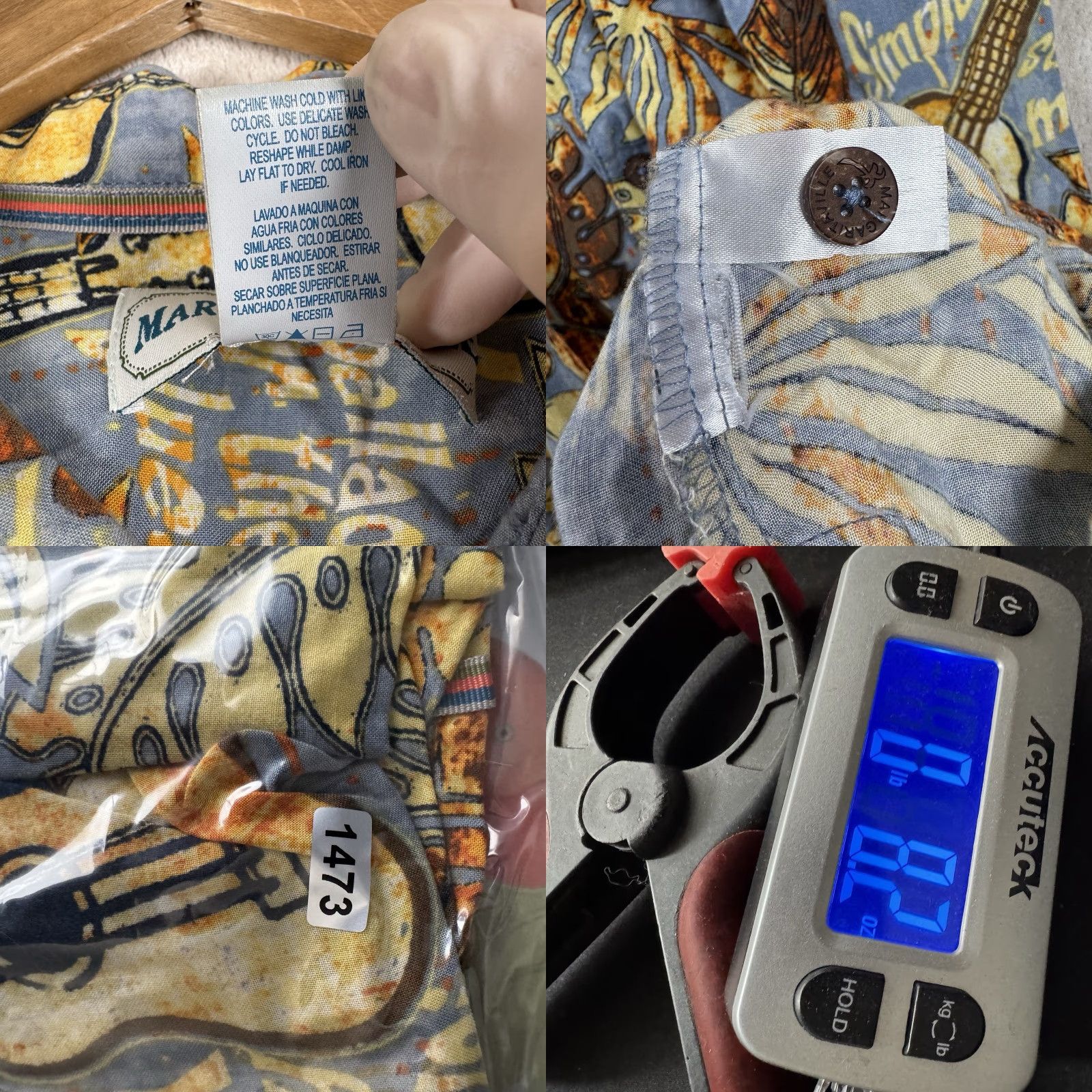 Vintage Margaritaville Men Shirt Size XXL Button Up Beach Tropical Cruise Guitar Rayon Size US XXL / EU 58 / 5 - 9 Thumbnail