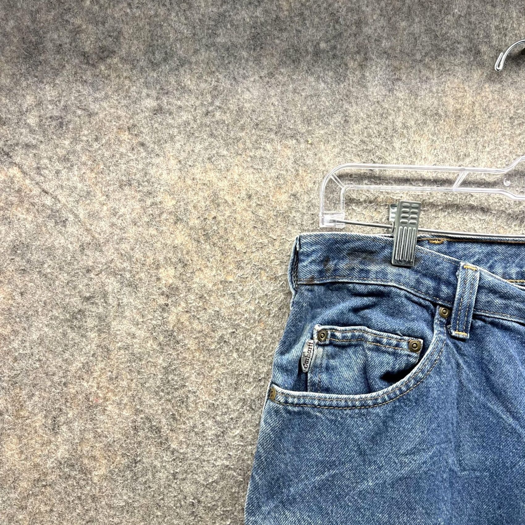 Carhartt VINTAGE Carhartt Jeans Mens 34x32 Blue Relaxed Straight Leg Denim Workwear Y2K Size US 34 / EU 50 - 3 Thumbnail
