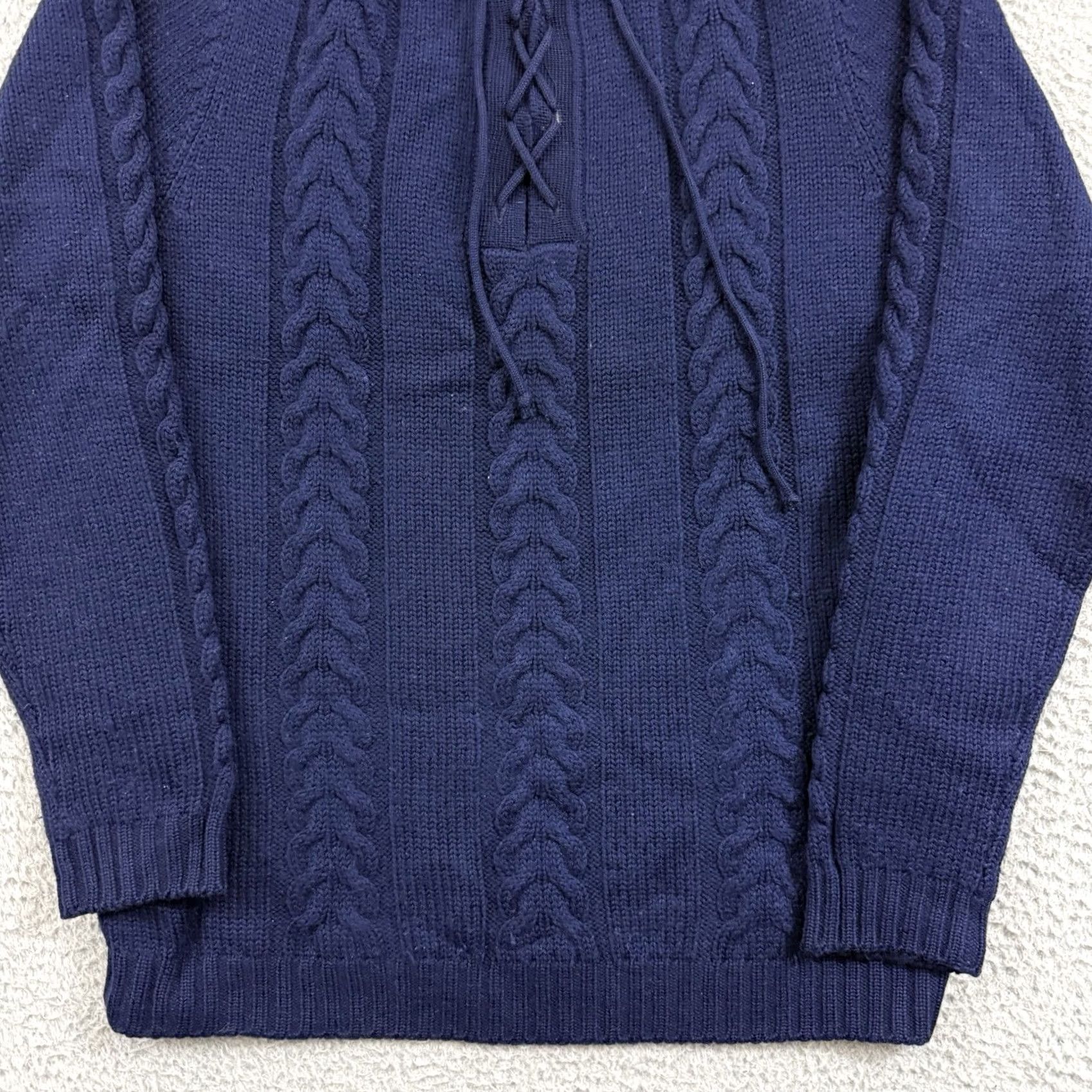 Vintage VINTAGE White Stag Sweater Womens Medium Blue 80s Cable Knit Wool Blend Preppy Size M / US 6-8 / IT 42-44 - 2 Thumbnail