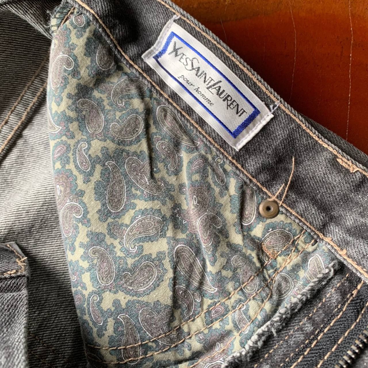 Yves Saint Laurent Vintage Yves Saint Laurent YSL Dark Grey Denim Jeans Pants Size US 32 / EU 48 - 12 Thumbnail