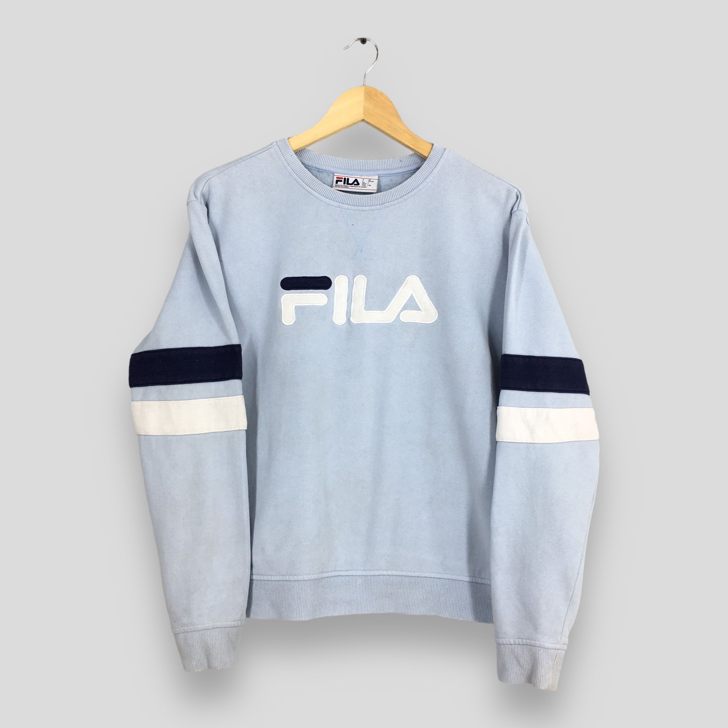 Fila × Vintage Vintage Fila Italia Light Blue Sweatshirt Medium Size US M / EU 48-50 / 2 - 1 Thumbnail