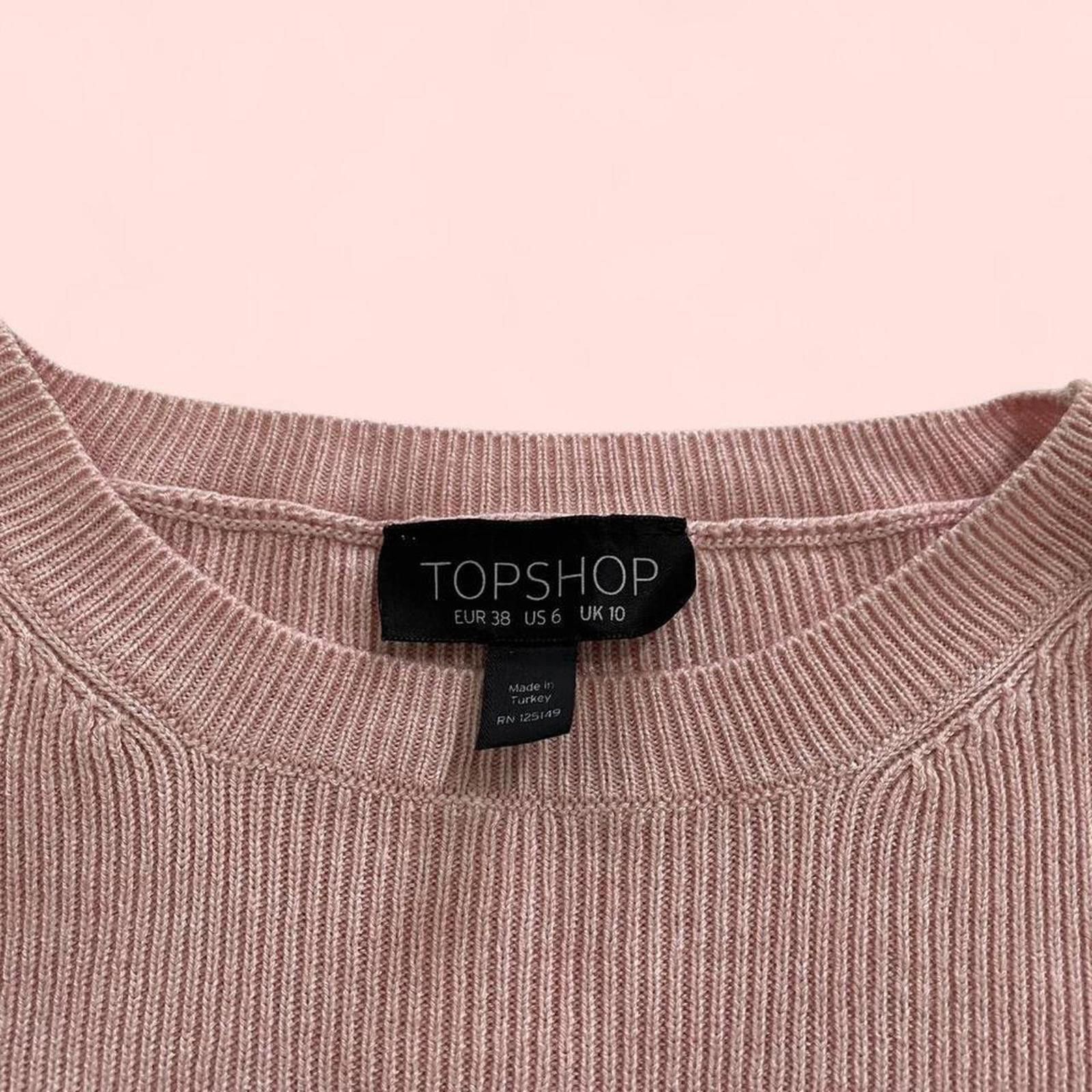 Topshop Baby Pink long sleeve Topshop knit top Size S / US 4 / IT 40 - 2 Thumbnail