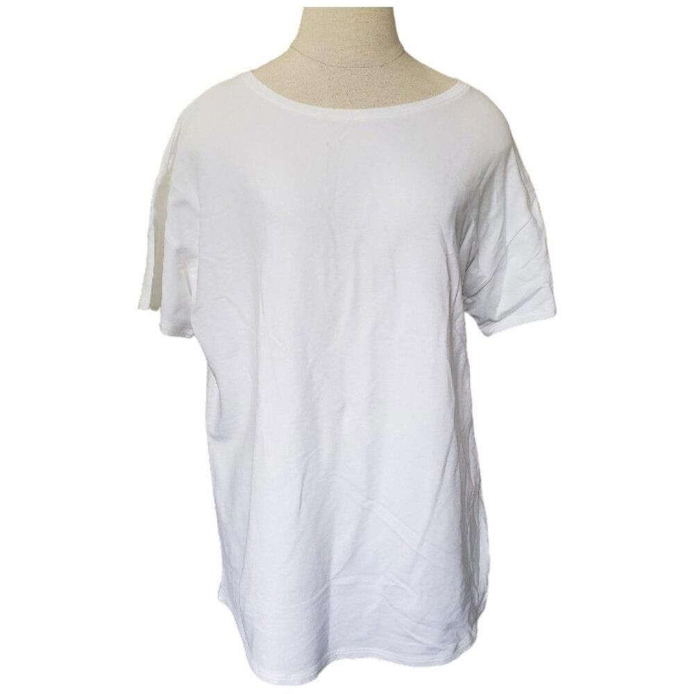 Chicos CT1515 Chico's Zenergy White Blouse with Back Slit : Size L / US 10 / IT 46 - 1 Thumbnail