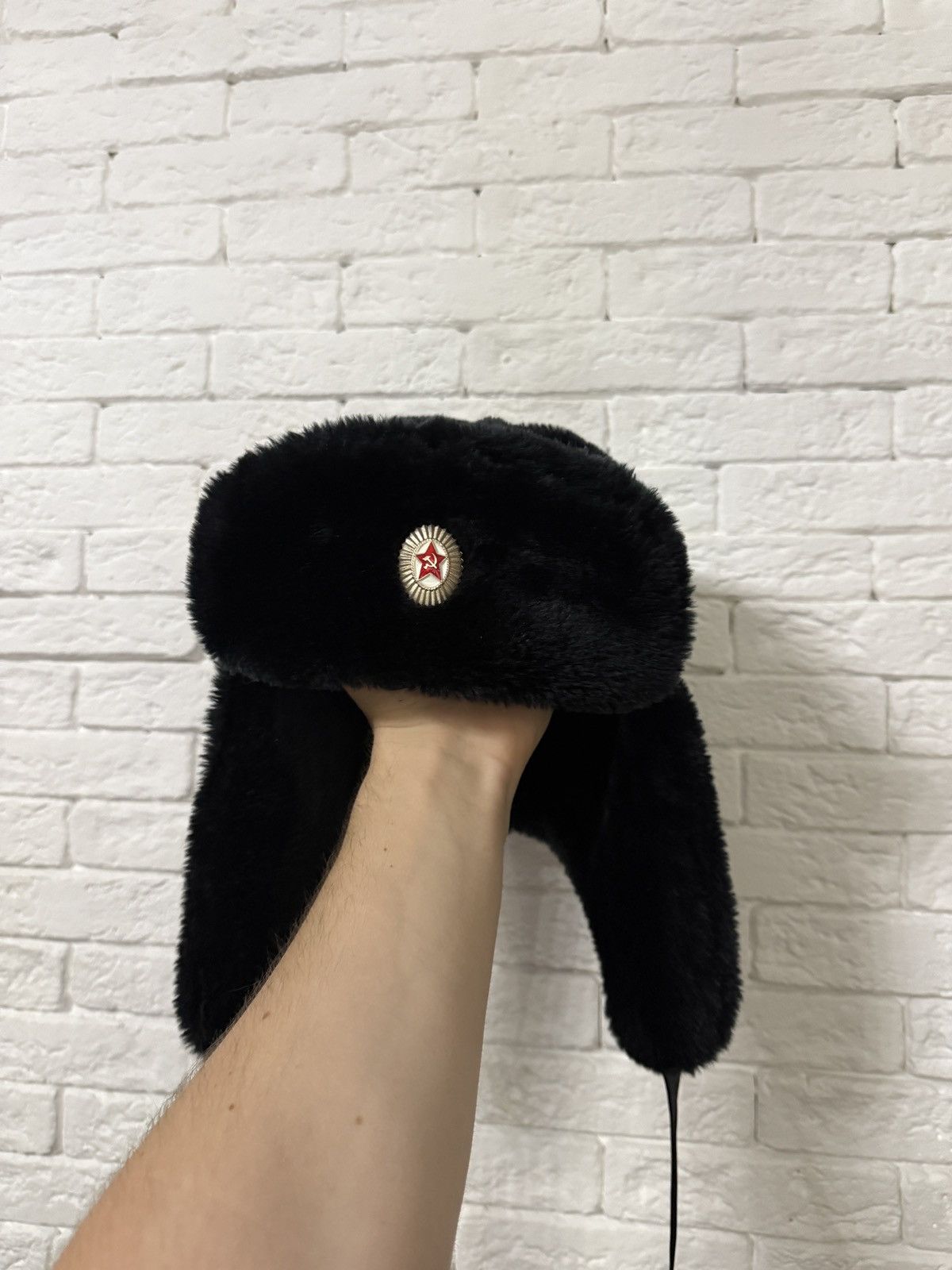 Other Vintage USSR USHANKA Hat Y2K Fur Mohair Hype Hat One Size Size ONE SIZE - 1 Thumbnail